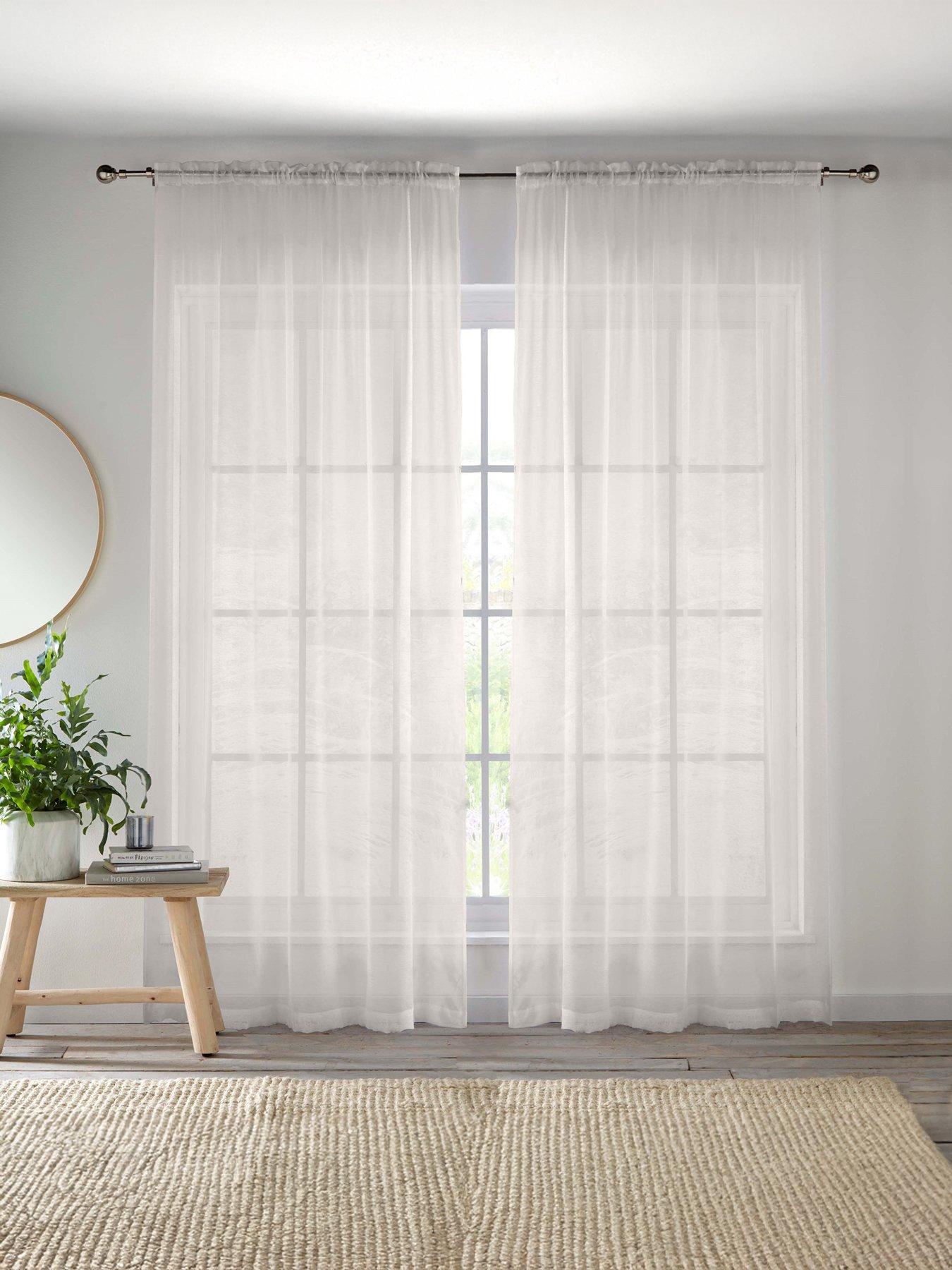 Very Home Slot Top Voile Panel Pair 57x48