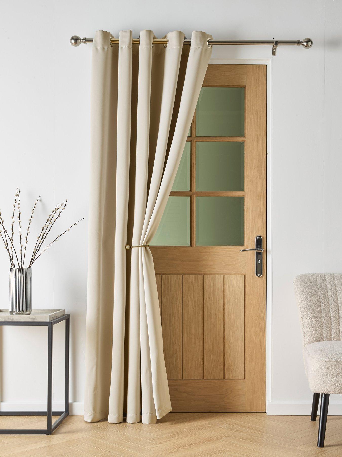 undefined Woven Blackout Eyelet Door Curtain 66x84