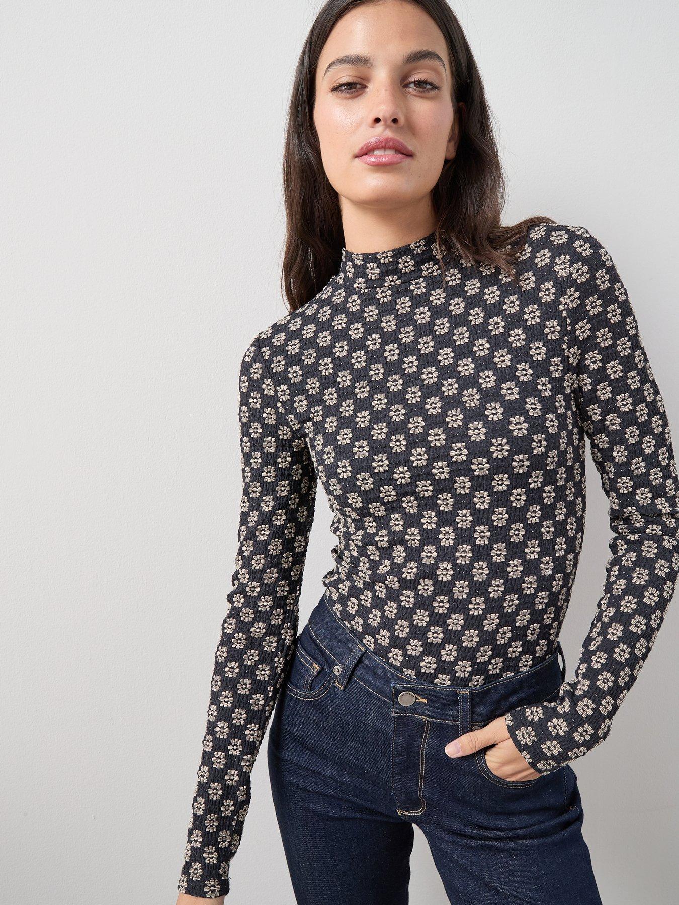 The Very Collection High Neck Floral Top - Multi