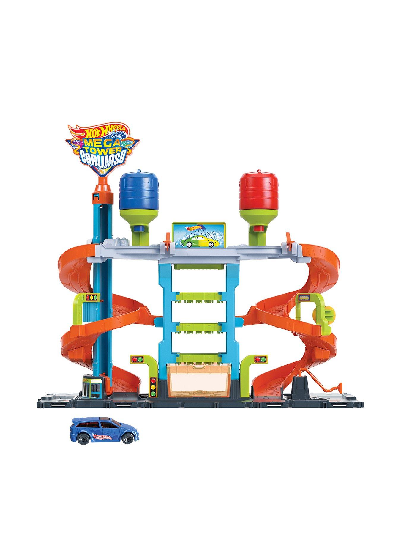 Hot Wheels City Mega Car Wash with 1 Color Shifters Car, Toy for Kids