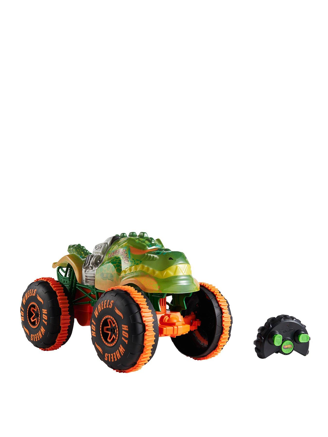 undefined Hot Wheels Monster Trucks RC Rageasaur, Battery-Powered Remote-Control Toy Truck in 1:15 Scale