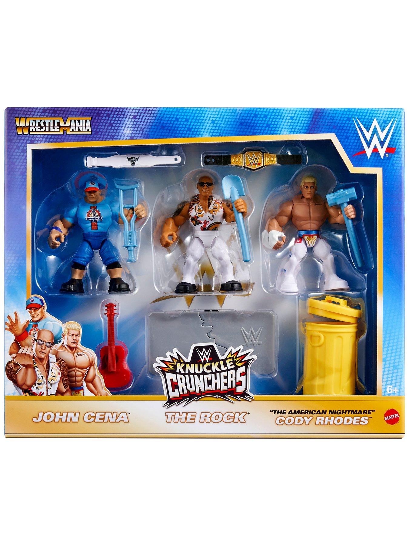 Image 6 of 6 of WWE Knuckle Crunchers Action Figures 3-Pack with 8 Accessories, Bone-Crunching Movement