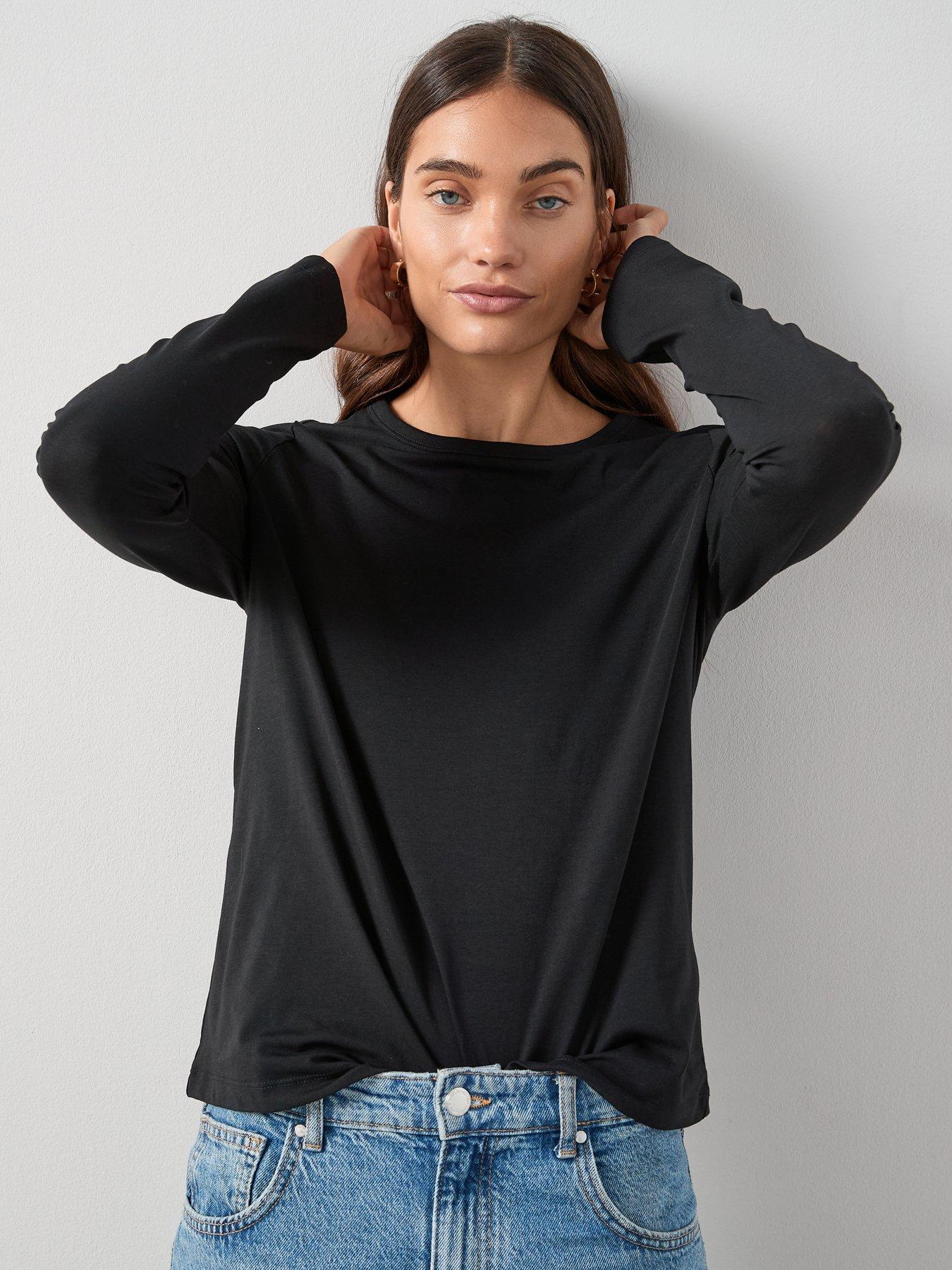 Image 6 of 7 of The Very Collection 2 Pack Long Sleeve Crew T-Shirts - Multi