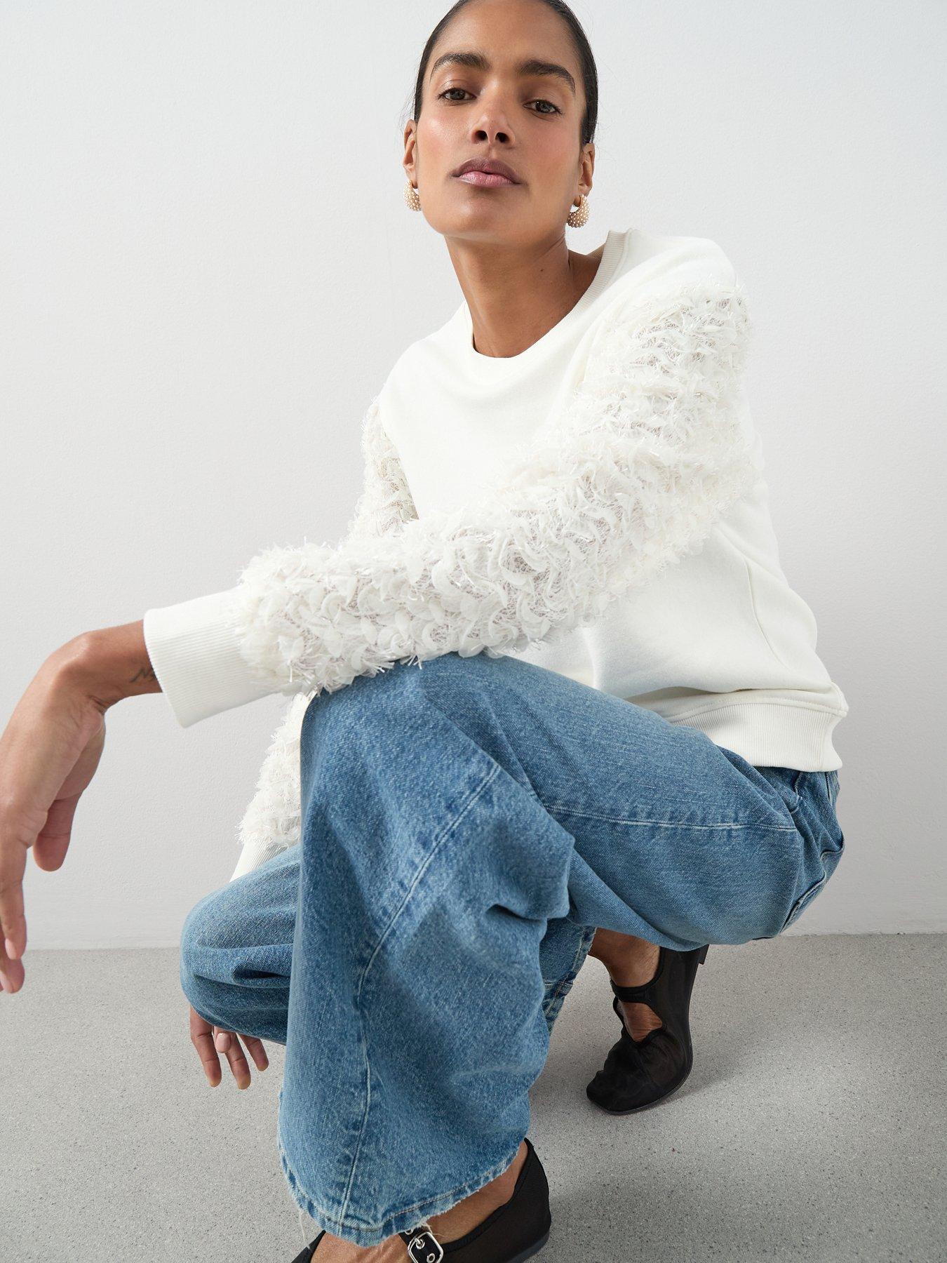 The Very Collection Lace Sleeve Top