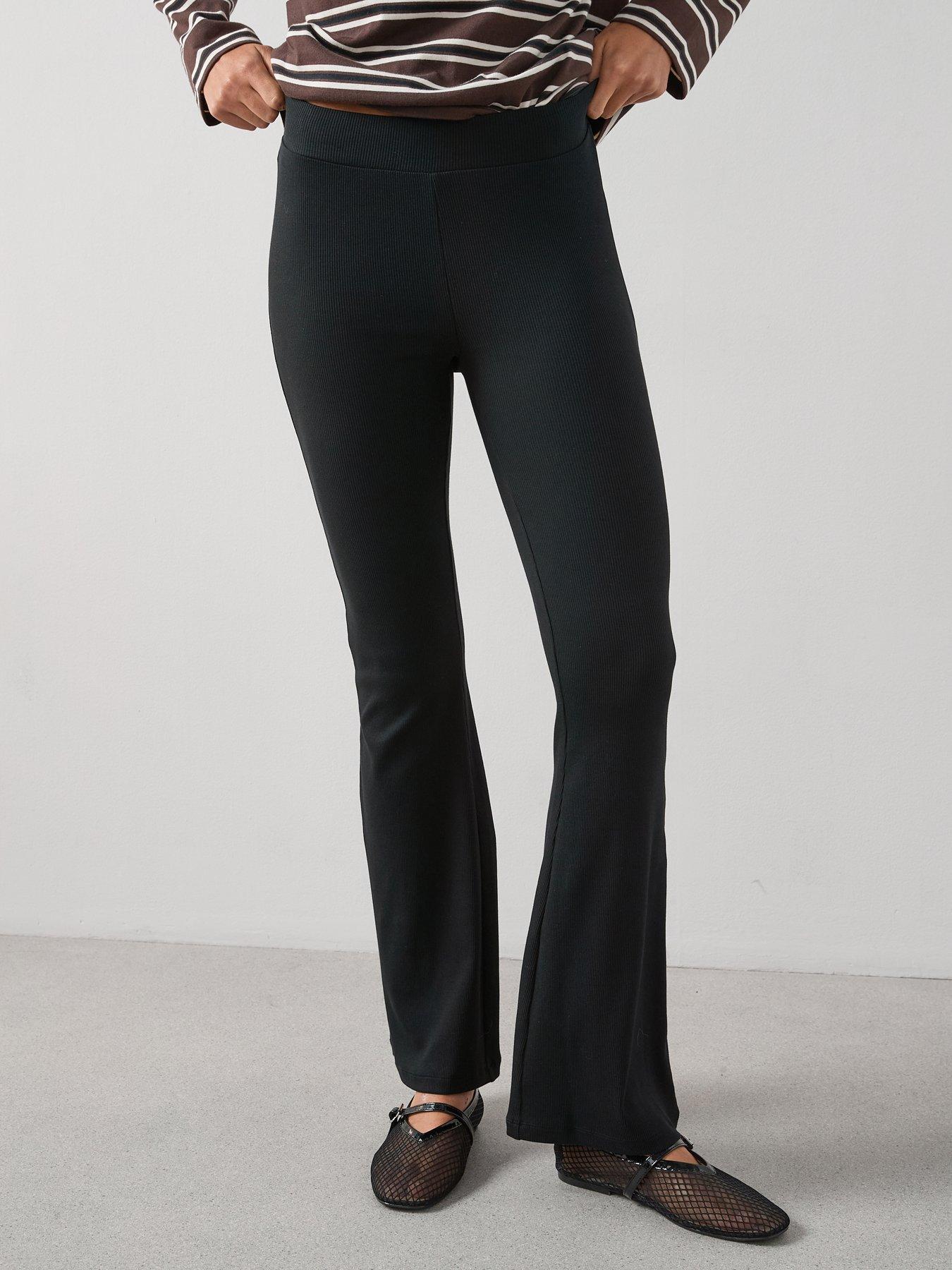 The Very Collection Rib Flare Legging - Black