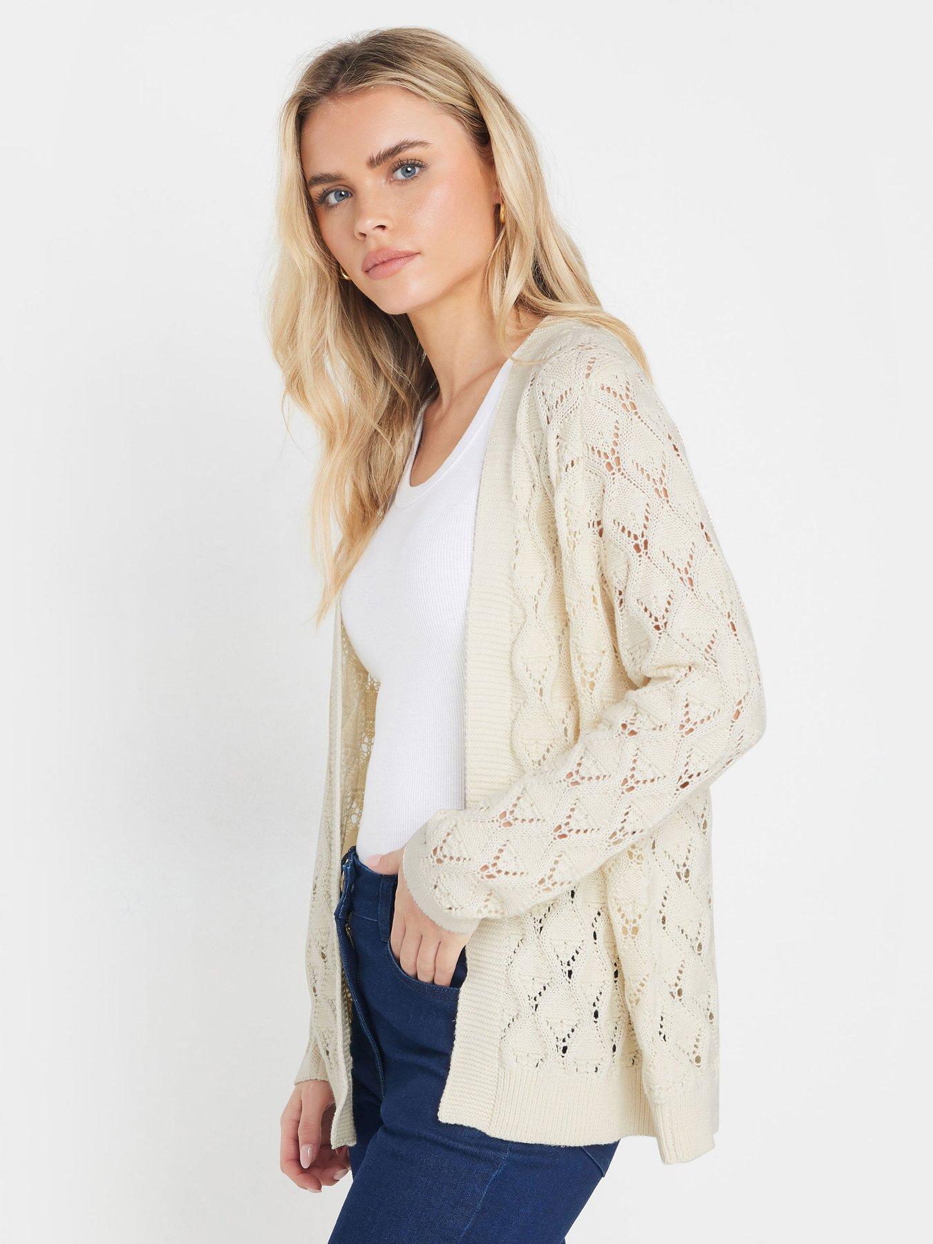 Image 1 of 4 of M&Co Petite Midi Crochet Cardigan