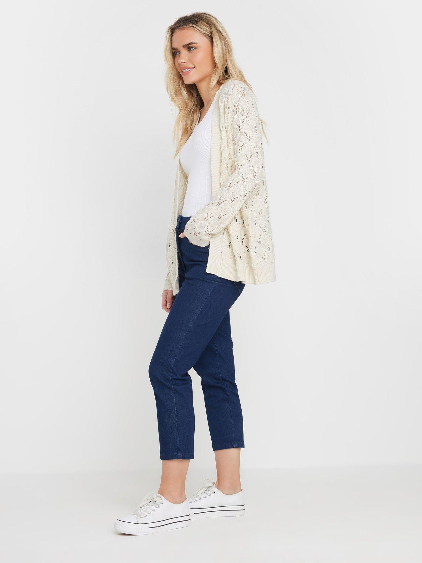 Image 3 of 4 of M&Co Petite Midi Crochet Cardigan