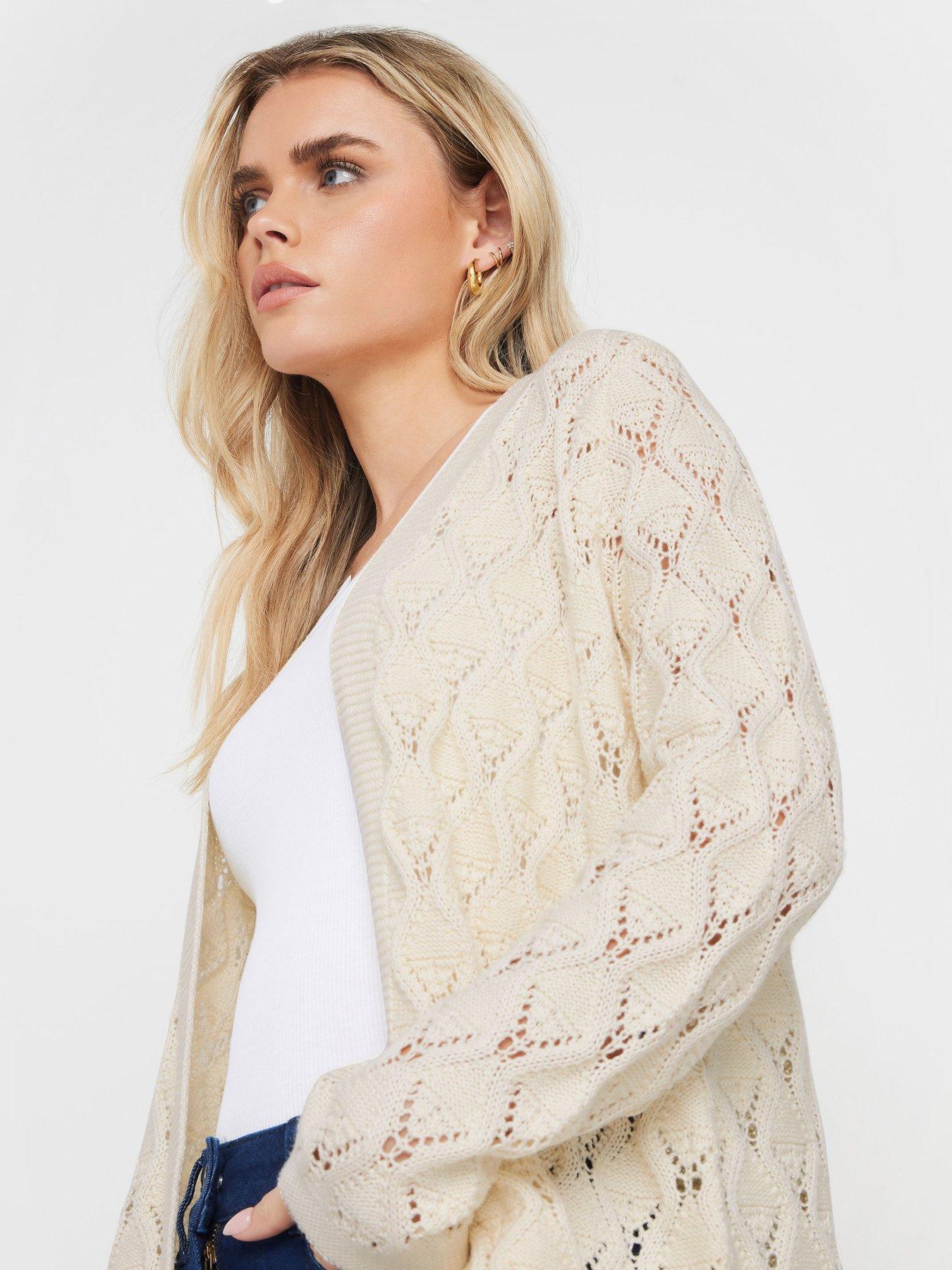 Image 4 of 4 of M&Co Petite Midi Crochet Cardigan