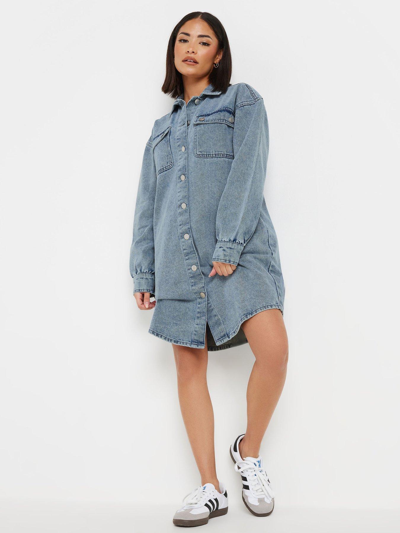 undefined Petite Denim Mini Dress
