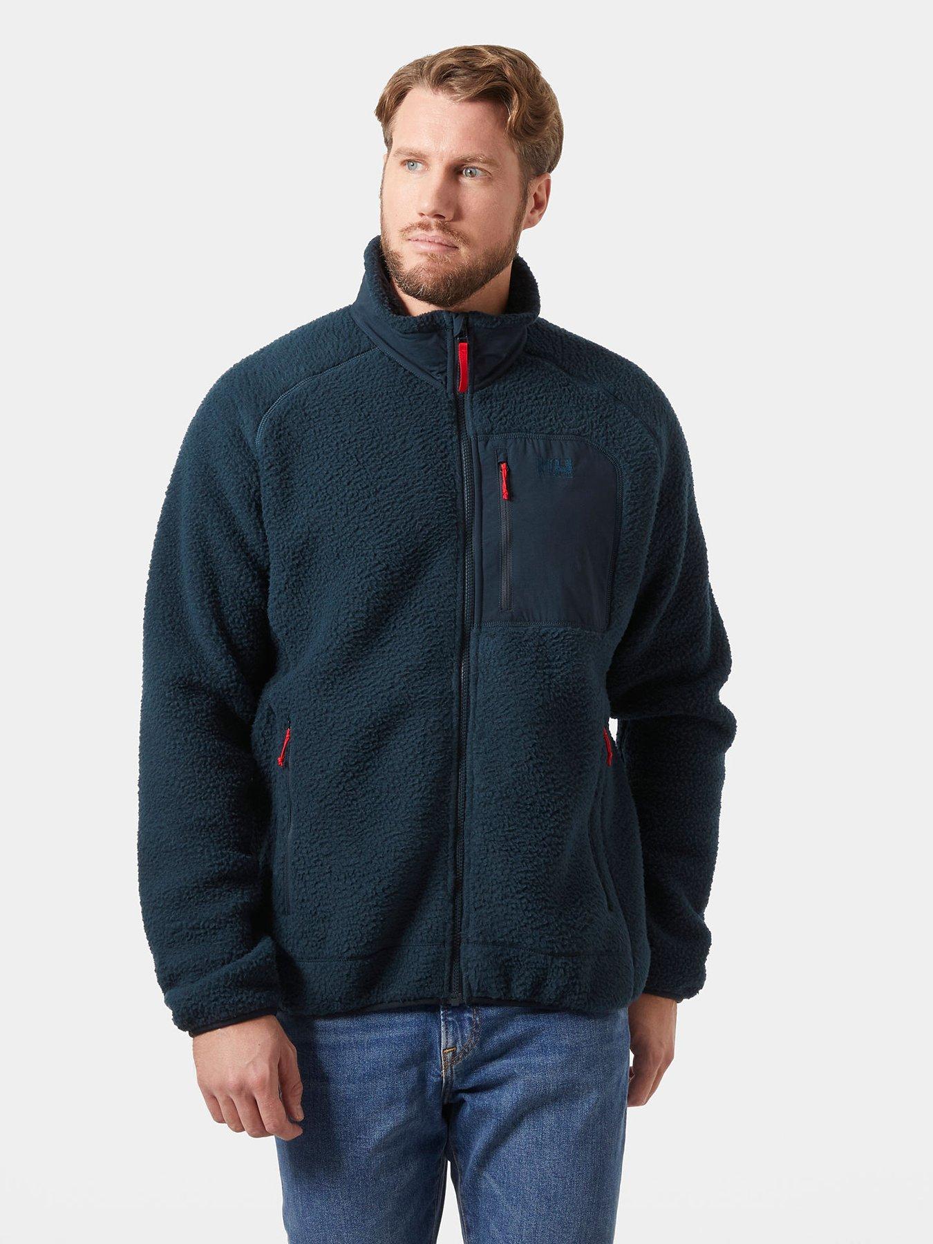 Helly Hansen Mens Panorama Pile Block Fleece Jacket, Navy, Size S, Men