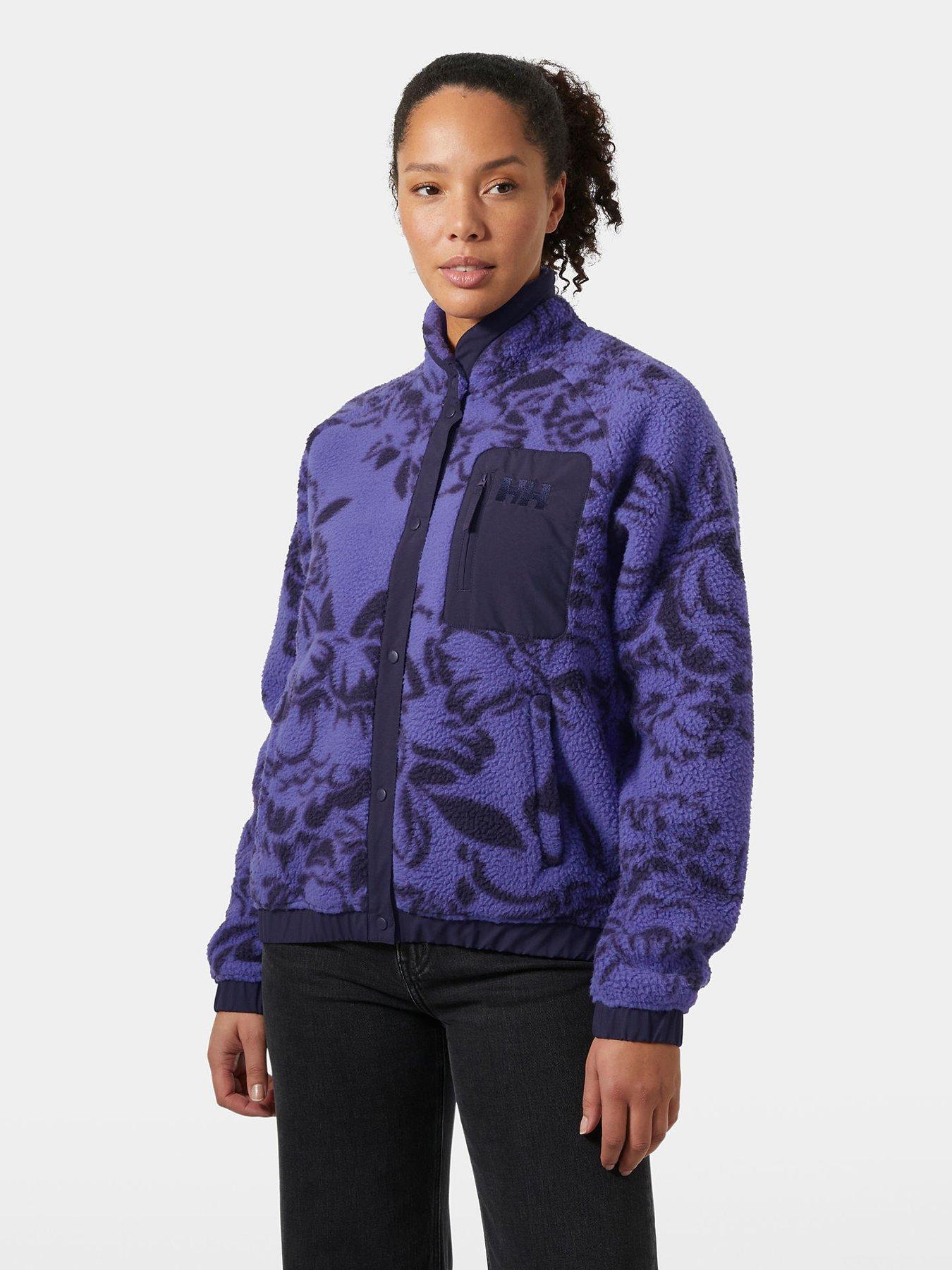 Helly Hansen Womens Imperial Printed Pile Snap Fleece - Purple