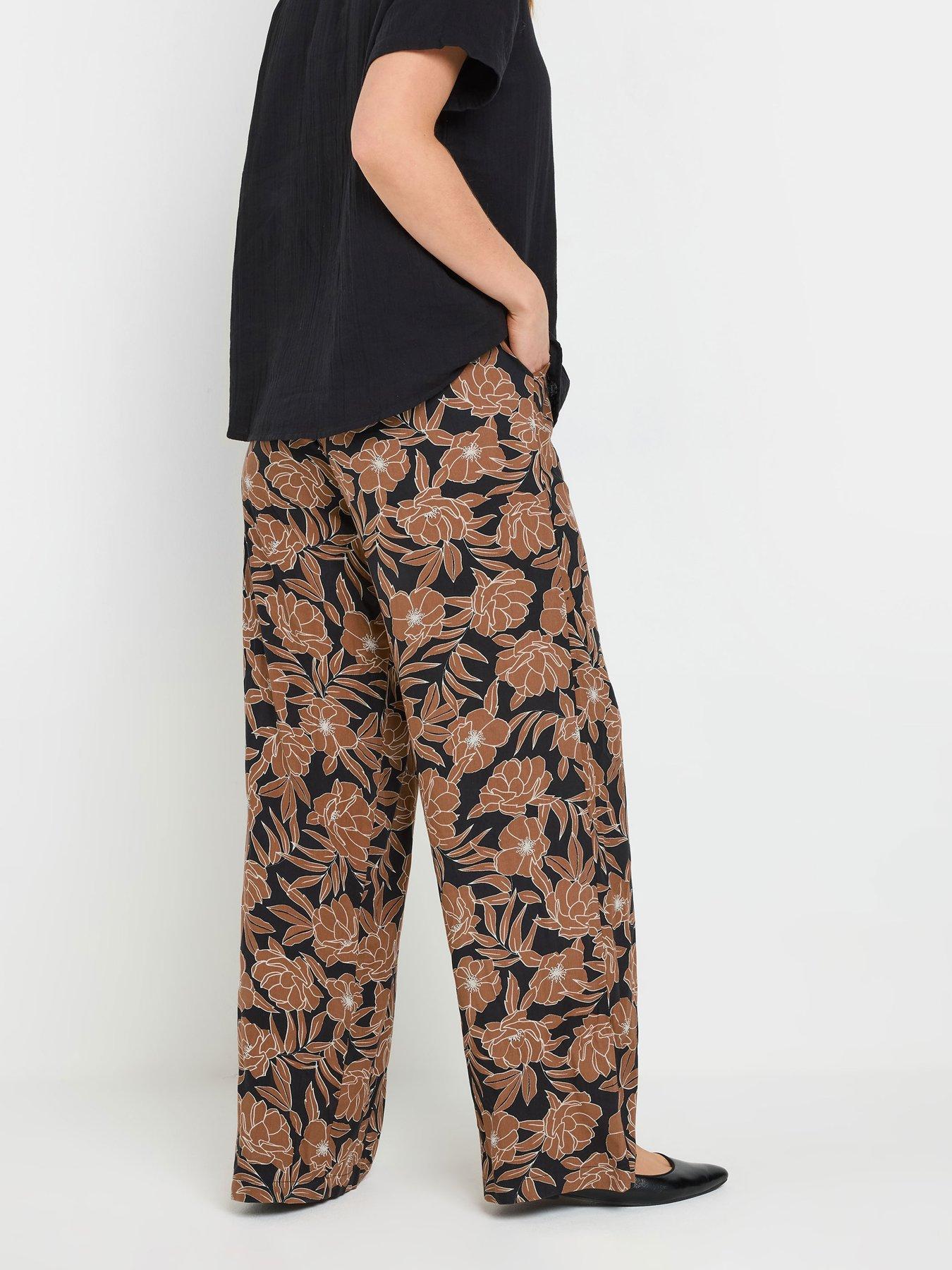 Image 2 of 4 of Long Tall Sally Tall Floral Wide Leg Trouser 34"