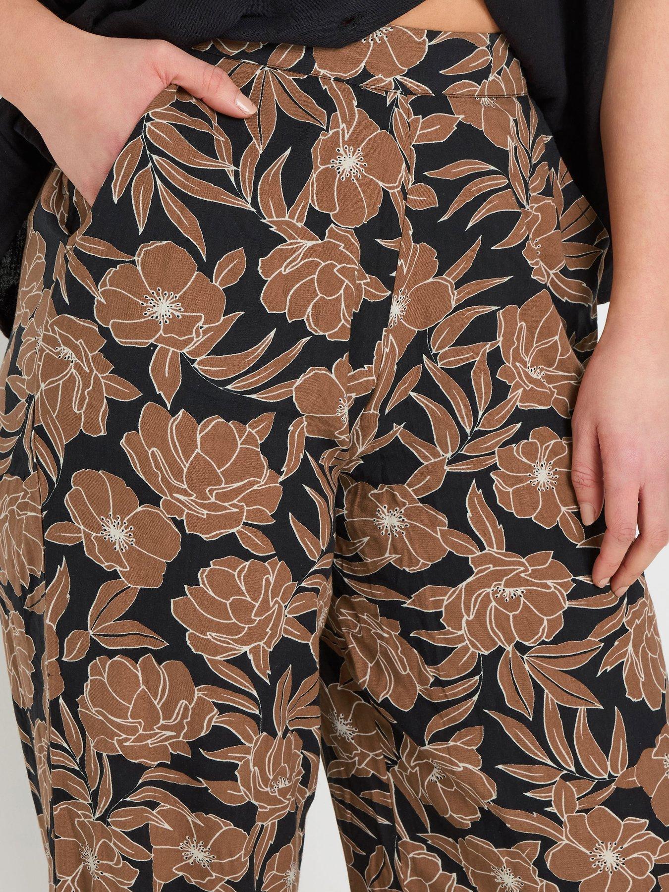Image 4 of 4 of Long Tall Sally Tall Floral Wide Leg Trouser 34"