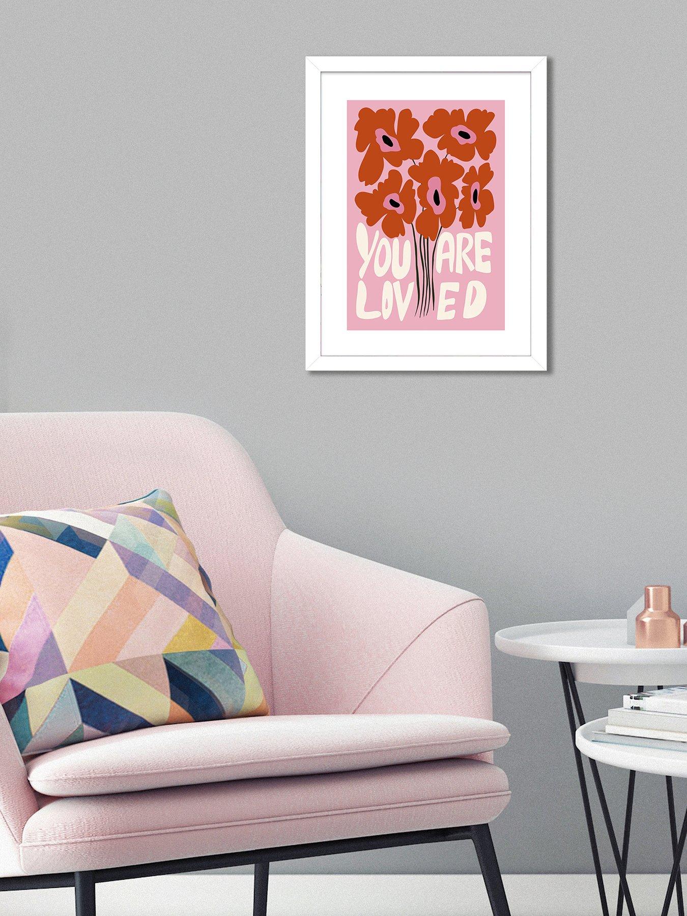 The Art Group You Are Loved Framed Art Print by Miho Art Studio