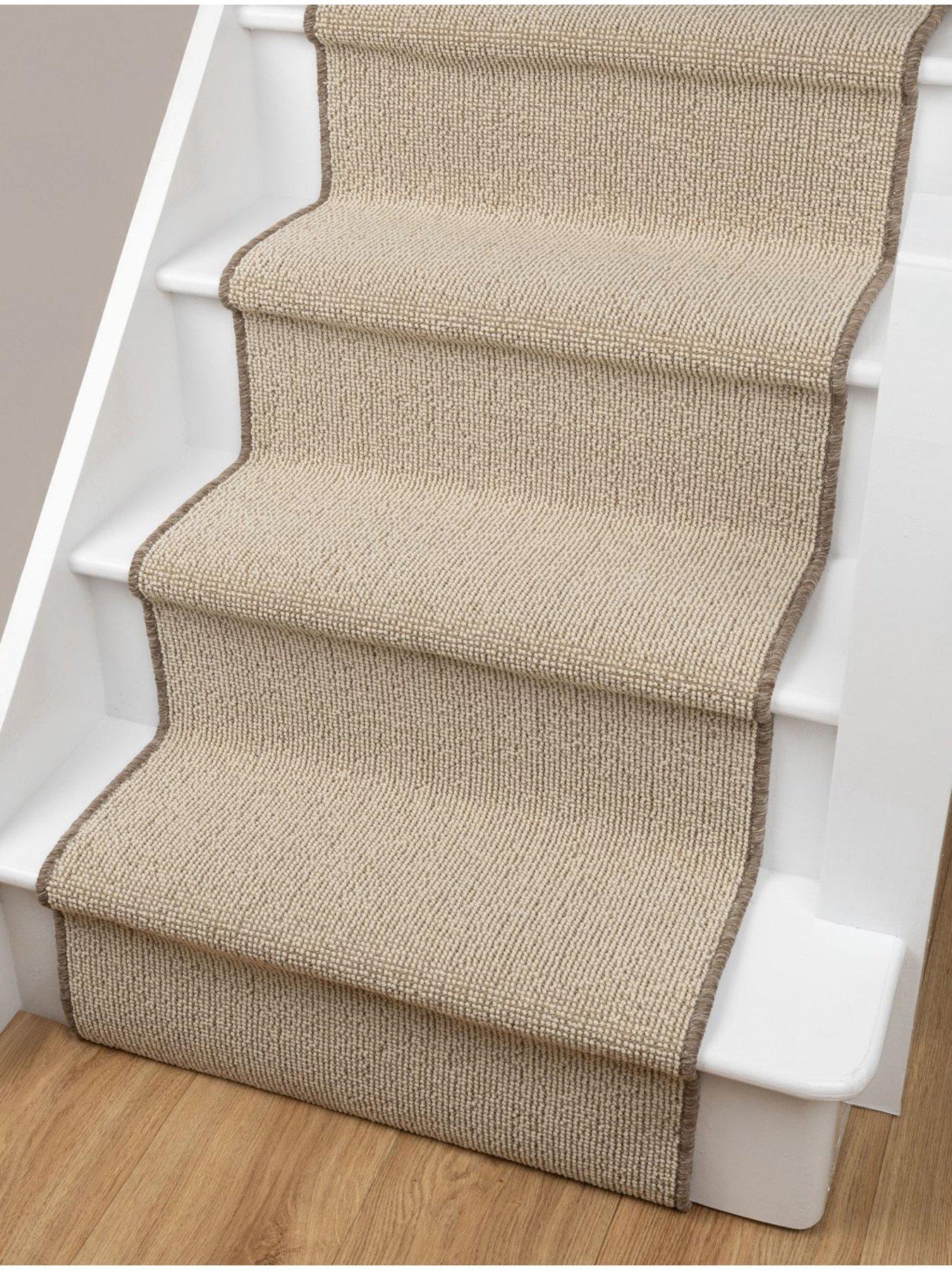 undefined Bobble Textured Stair Runner in Taupe – 57 x 600 cm