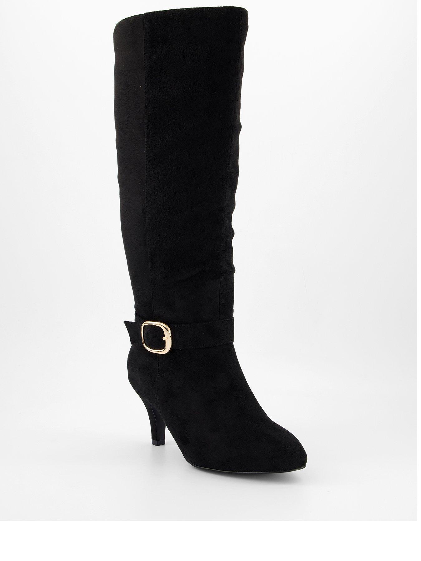 Image 2 of 7 of The Very Collection Extra Wide Fit Knee Boot - Black