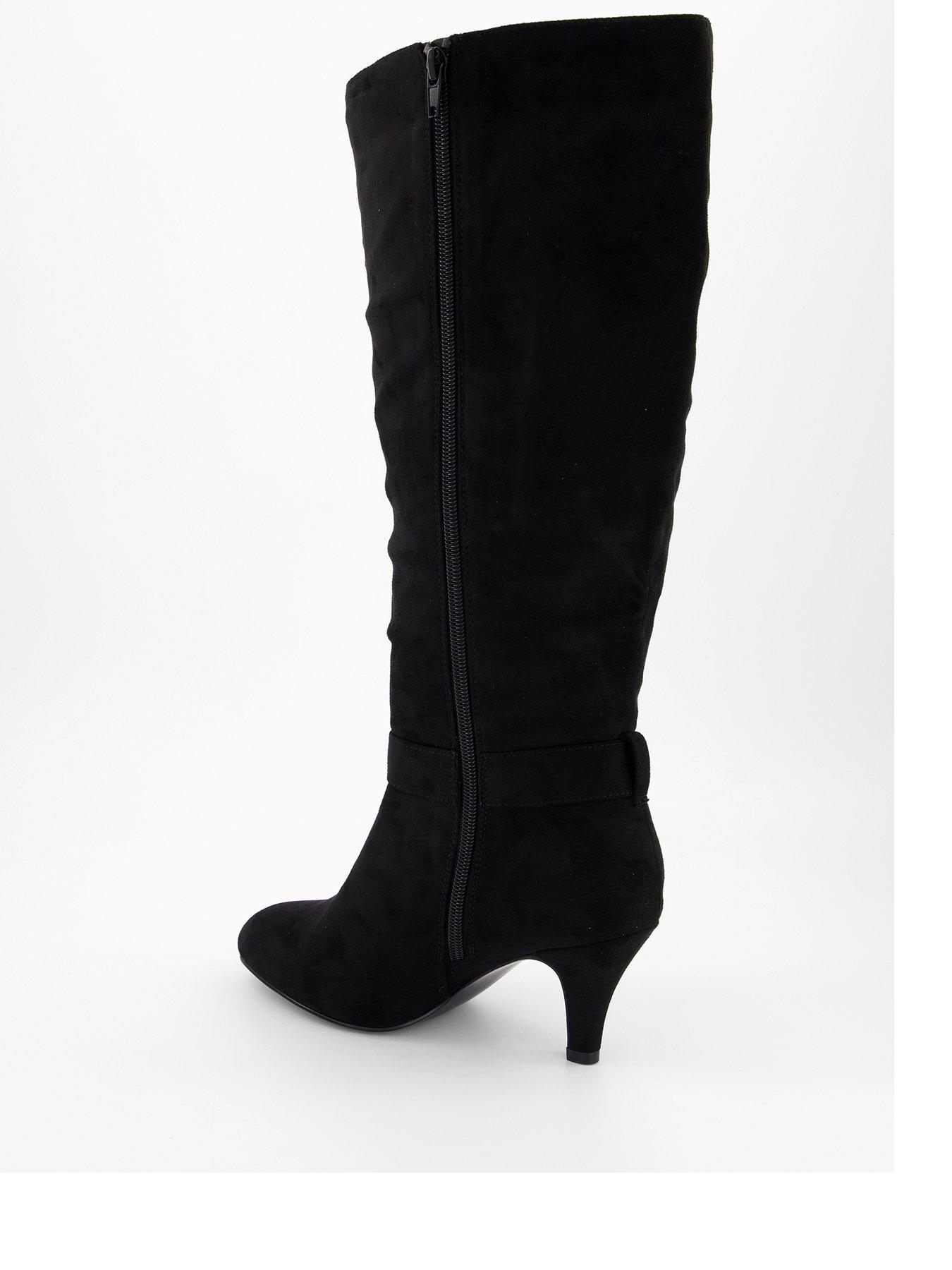 Image 3 of 7 of The Very Collection Extra Wide Fit Knee Boot - Black