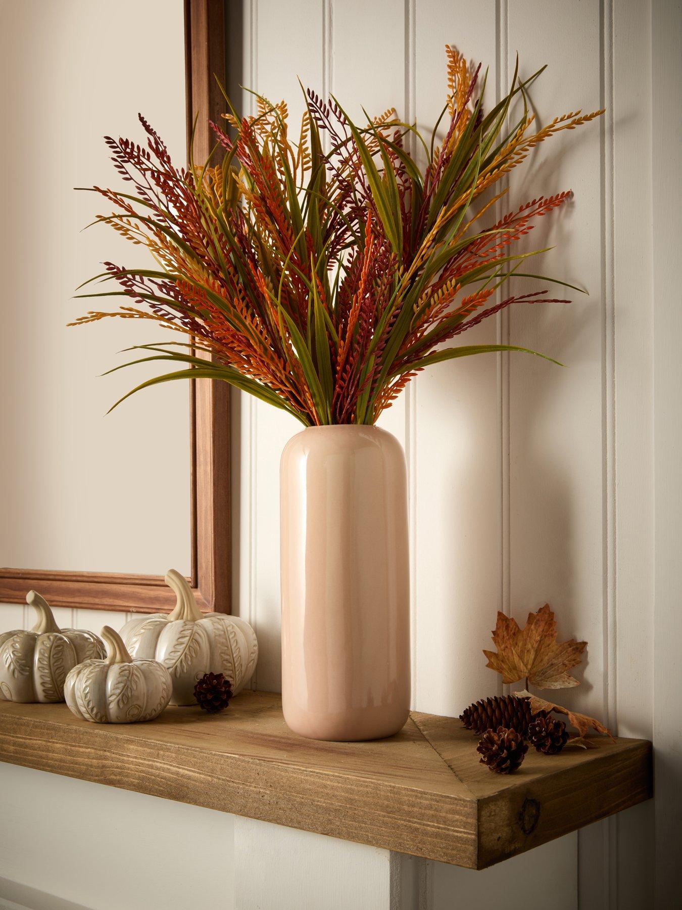 undefined Tall Vase with Autumn Foliage
