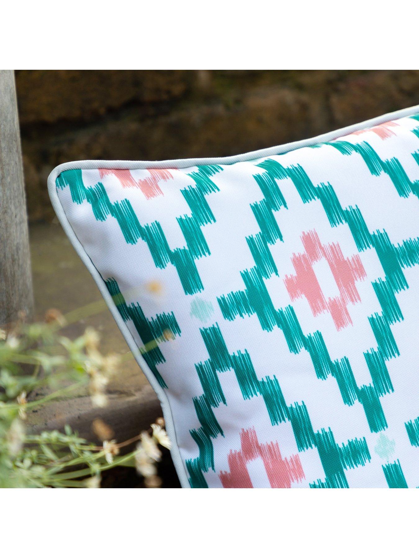 Image 3 of 7 of Gallery Aroha Geo Printed Cushion in Apricot