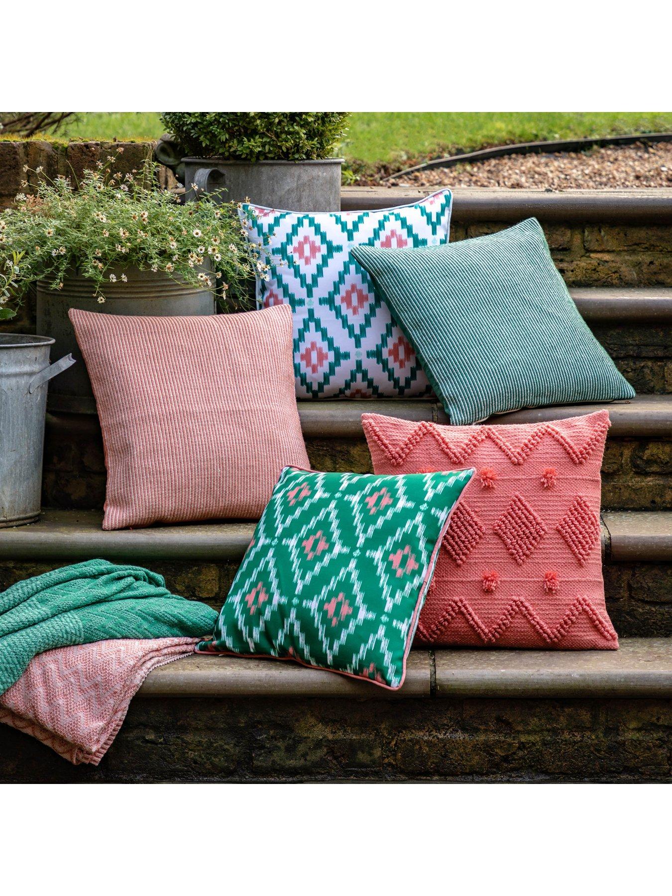 Image 7 of 7 of Gallery Aroha Geo Printed Cushion in Apricot