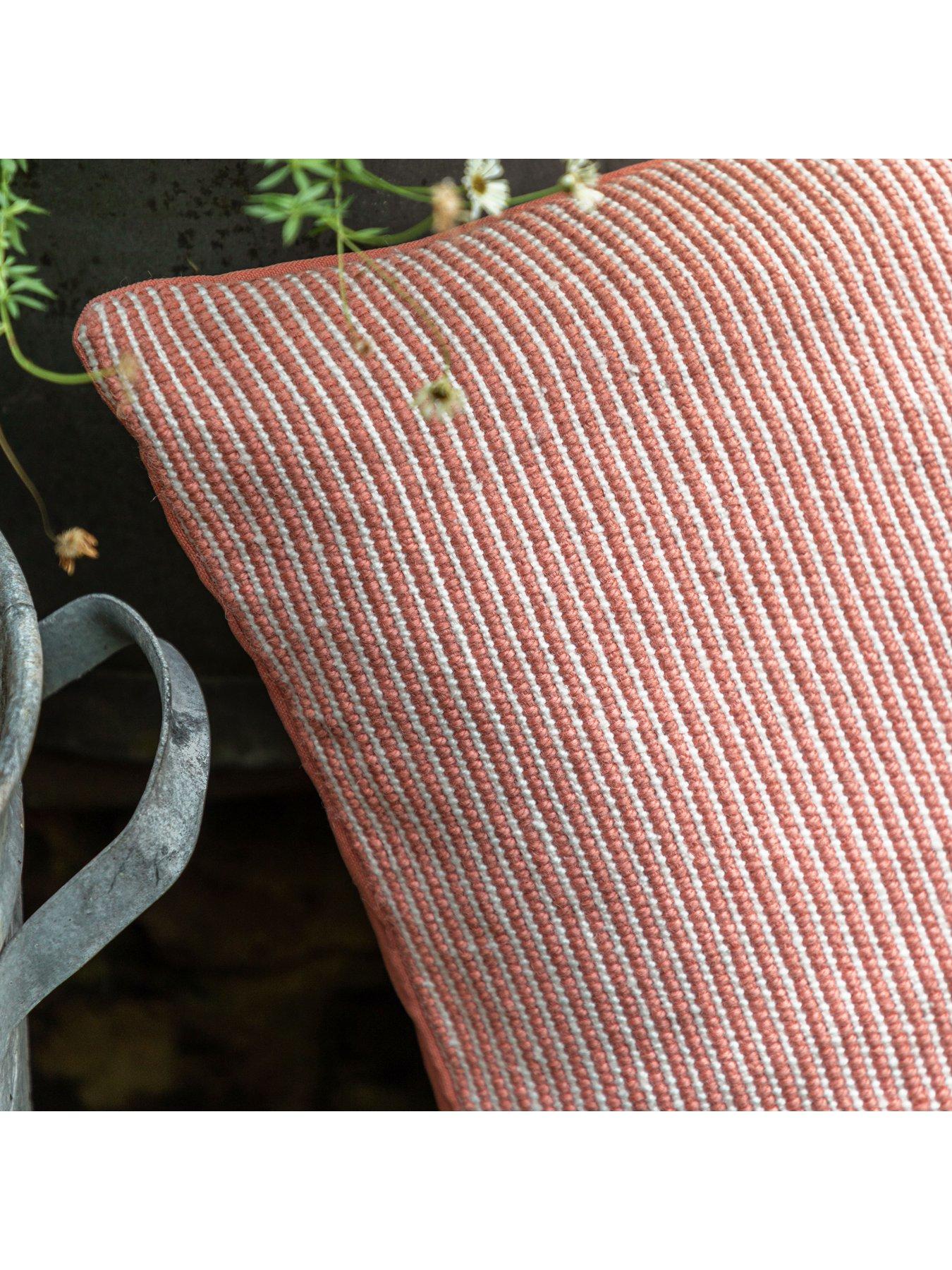 Image 3 of 7 of Gallery Ula Pinstripe Indoor/Outdoor Cushion in Apricot