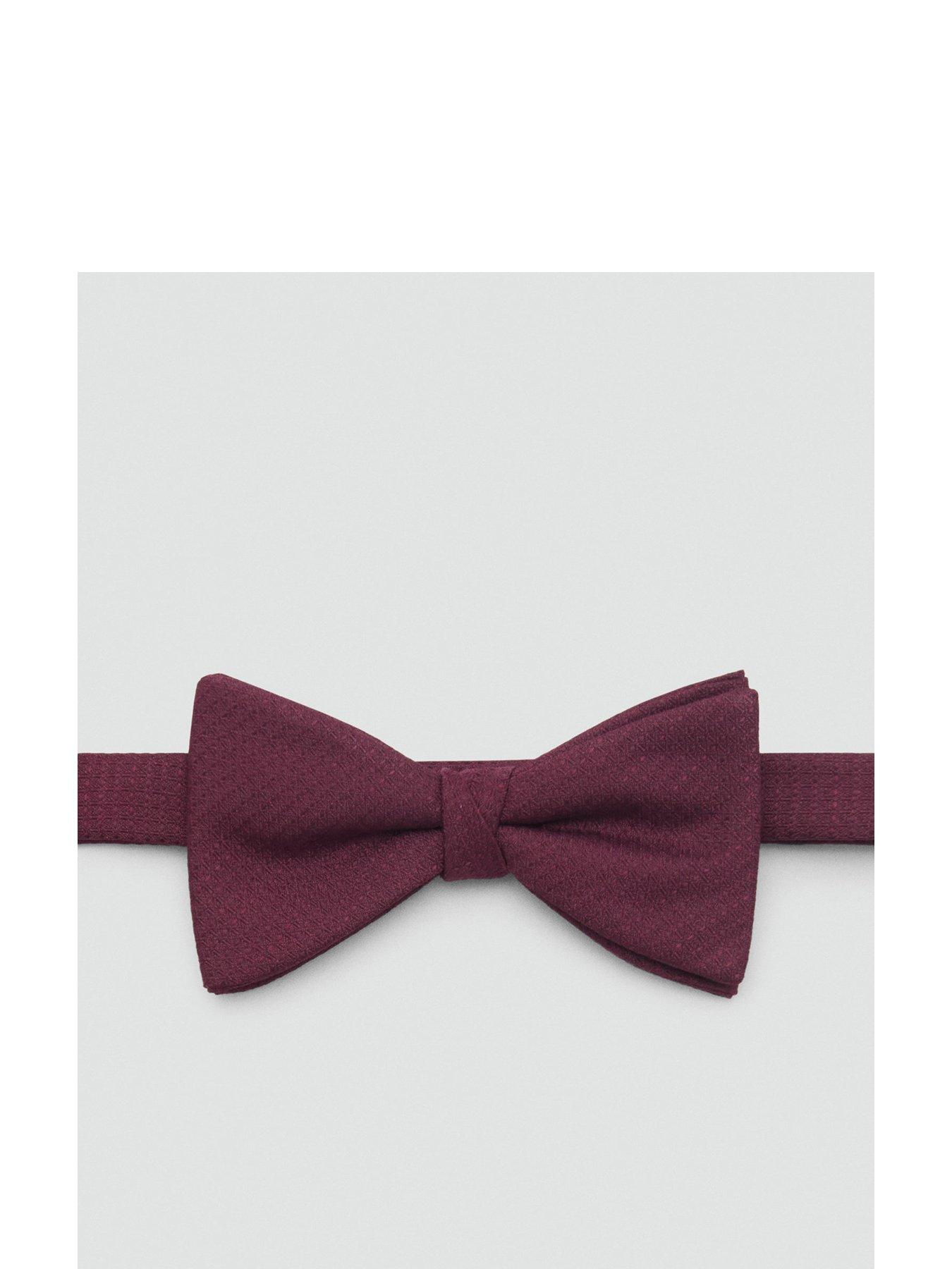 Mango Tailored Bow Tie - Dark Red