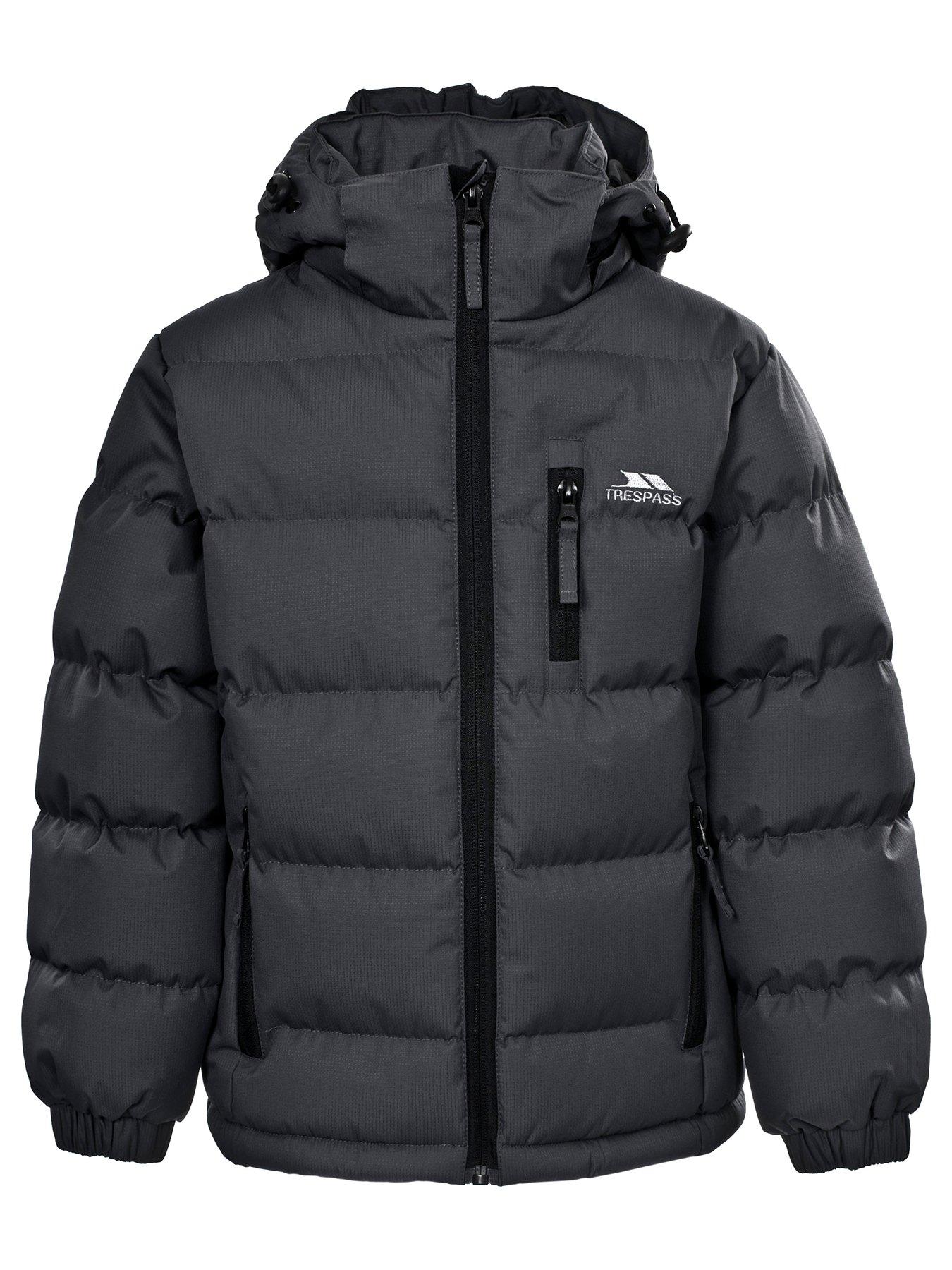 Trespass Boys Tuff Padded Jacket, Black, Size 9-10 Years - Image 3