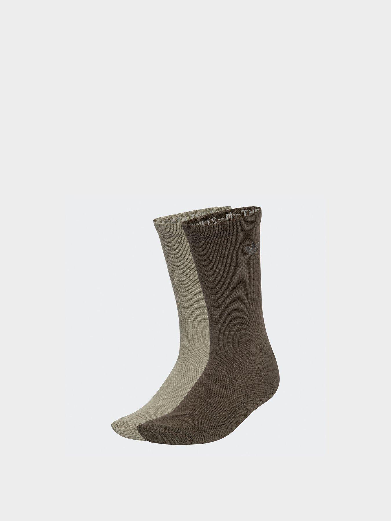 undefined Unisex 2-Toned Crew Socks 2 Pack - Grey