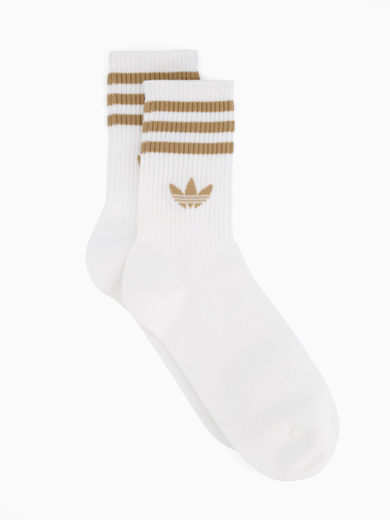 Image 2 of 4 of adidas Originals Unisex 3 Stripe Crew Socks 3 Pack - Multi
