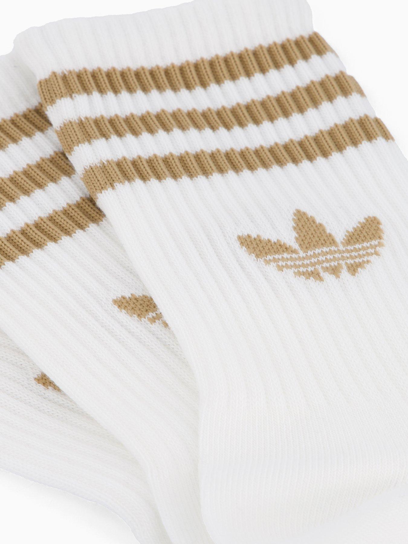 Image 3 of 4 of adidas Originals Unisex 3 Stripe Crew Socks 3 Pack - Multi