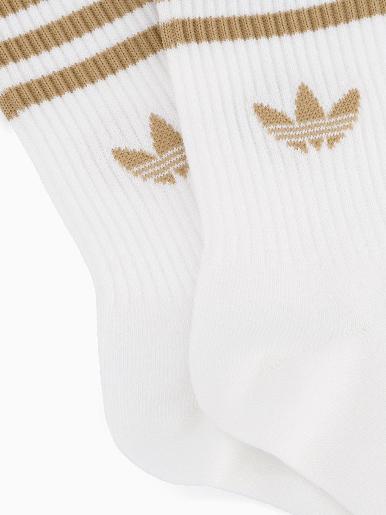 Image 4 of 4 of adidas Originals Unisex 3 Stripe Crew Socks 3 Pack - Multi