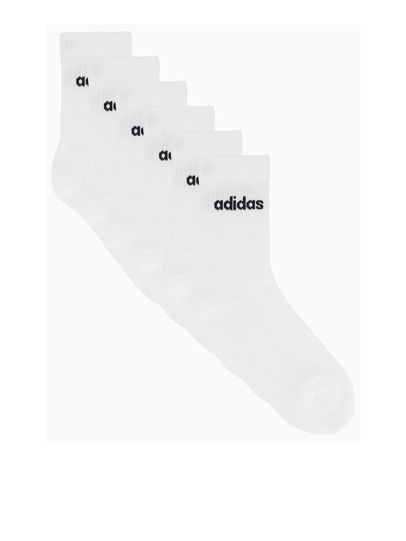 undefined Men's Linear Crew Sock 6 Pack - White