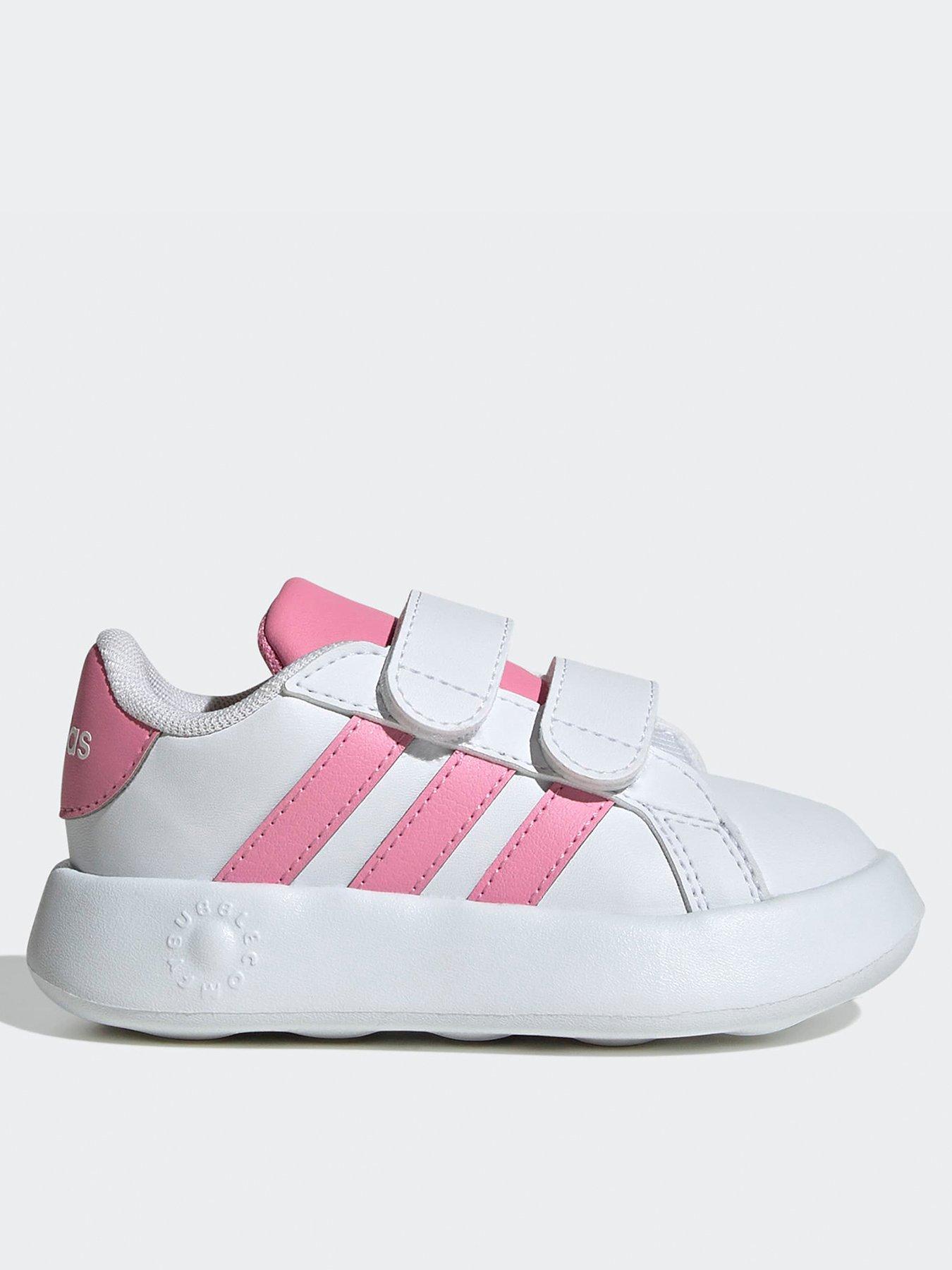undefined Infant Grandourt 20 Velcro Trainers - Pink/White