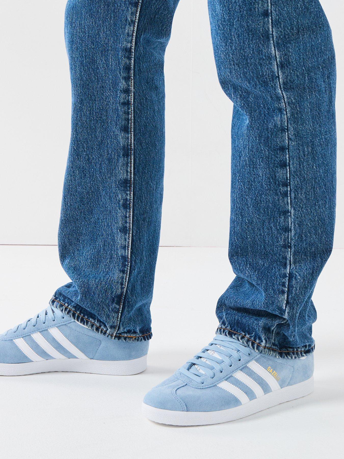 Image 1 of 7 of adidas Originals Unisex Gazelle Trainers - Light Blue