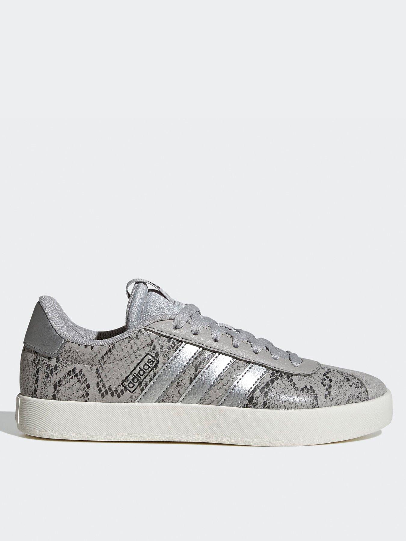 adidas Sportswear Women's Vl Court 3.0 Trainers, Grey Two/Silver Met./Off White, Size 3.5, Women