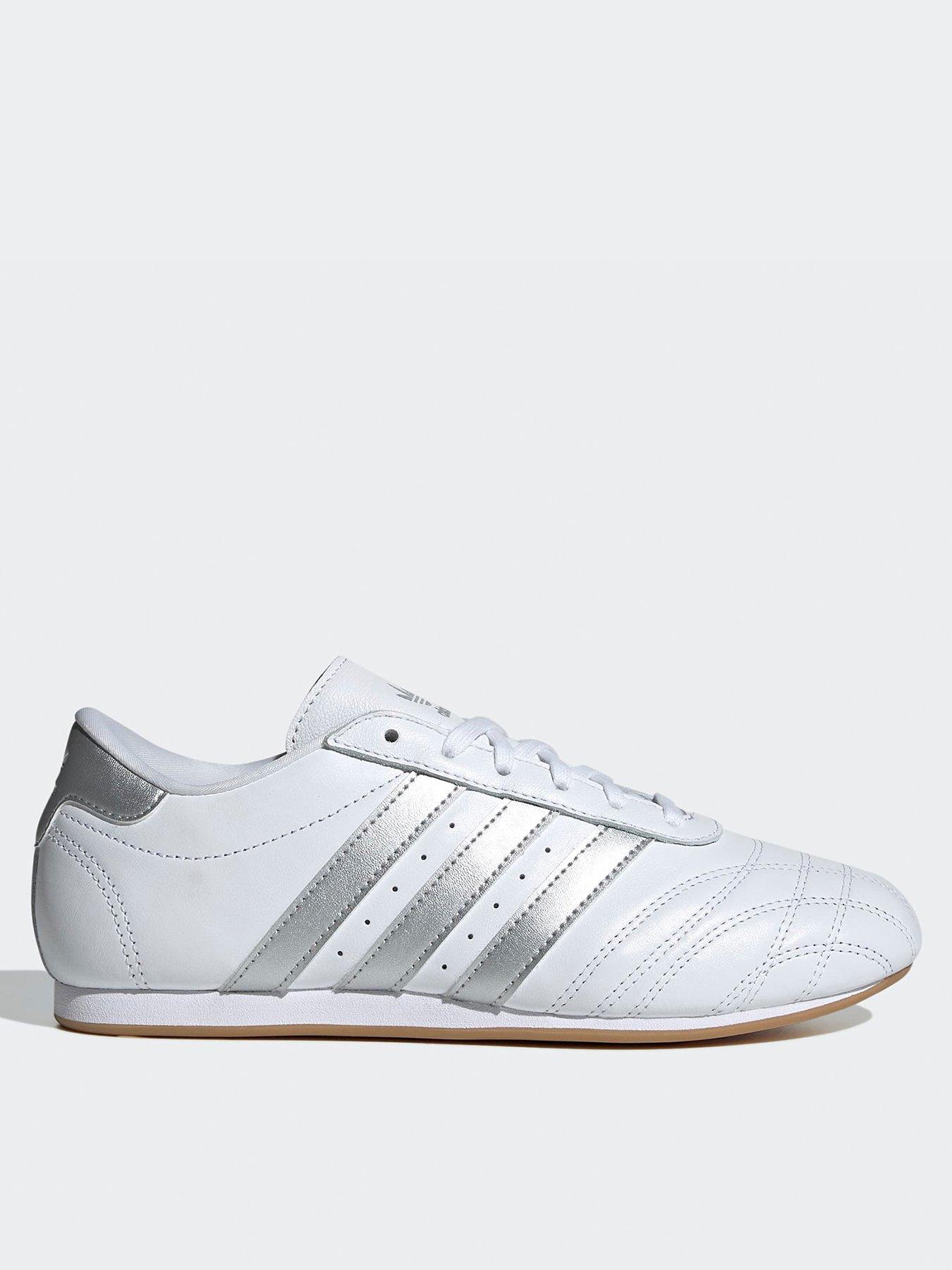 undefined Women's Taekwondo Lace Trainers - Silver/White