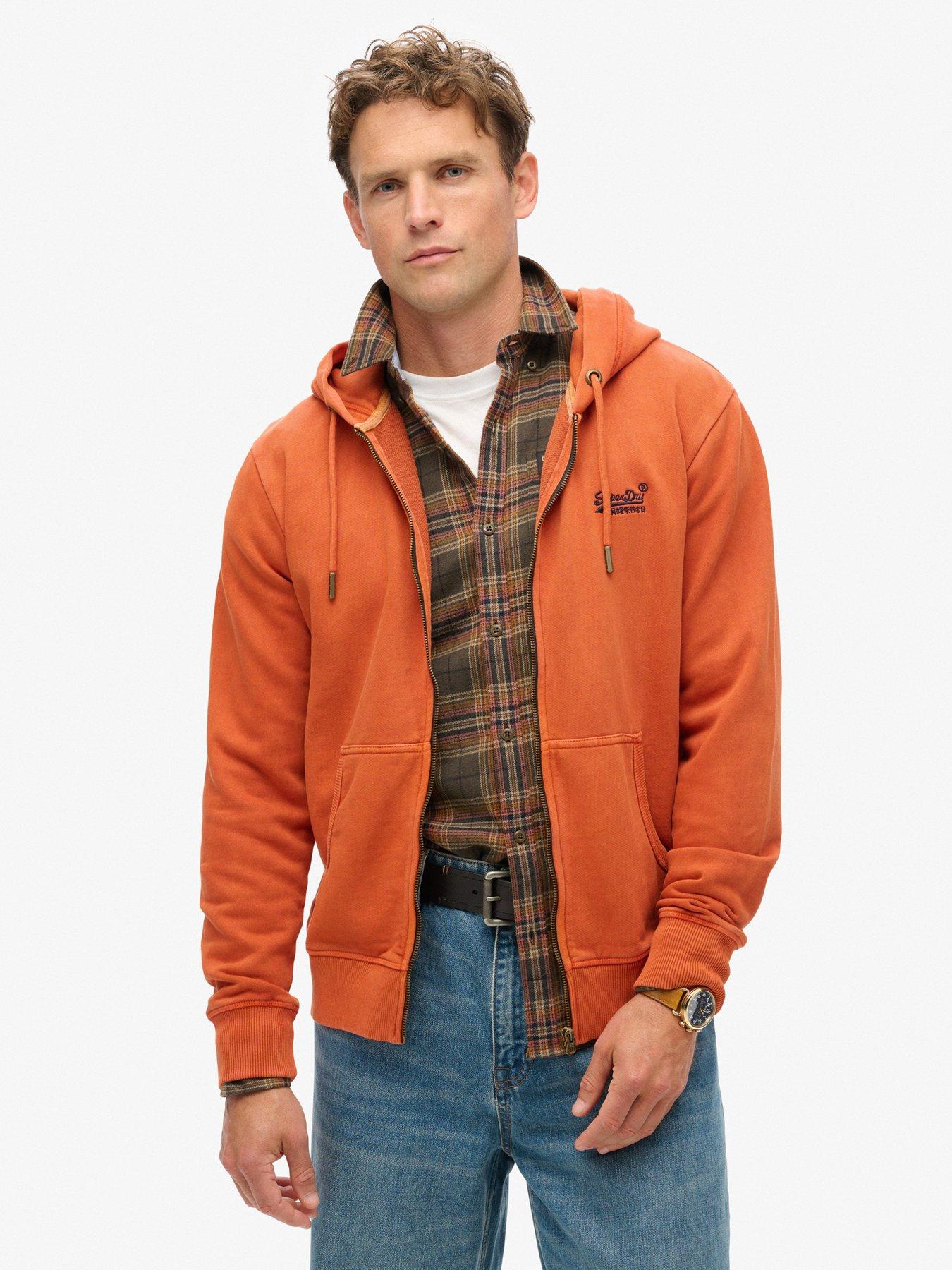 undefined Superdry Essential Logo Washed Zip Through Hoodie