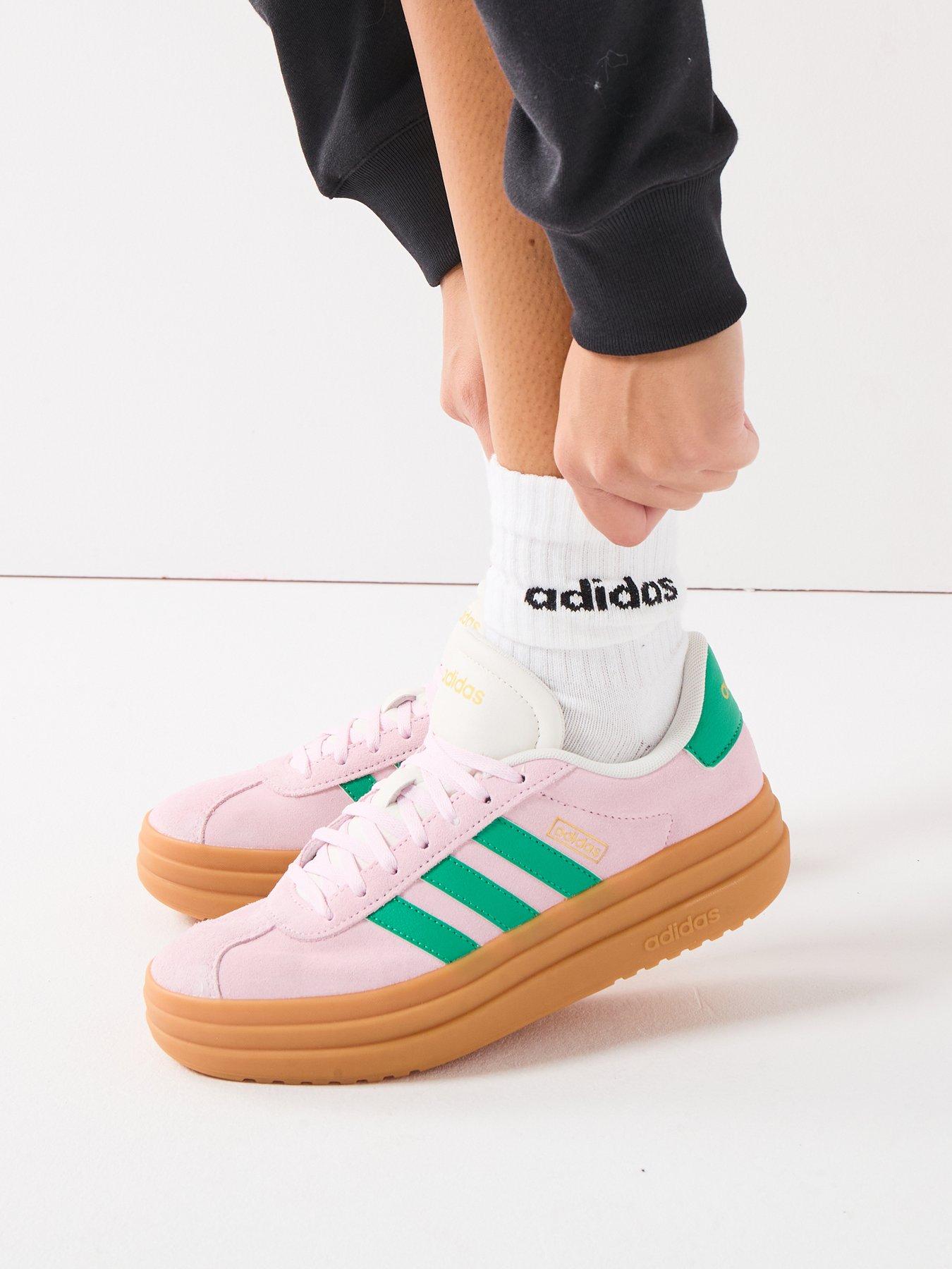 adidas Sportswear Women's Vl Court Bold Trainers, Clr Pink/Court Green/Core Whi, Size 3.5, Women