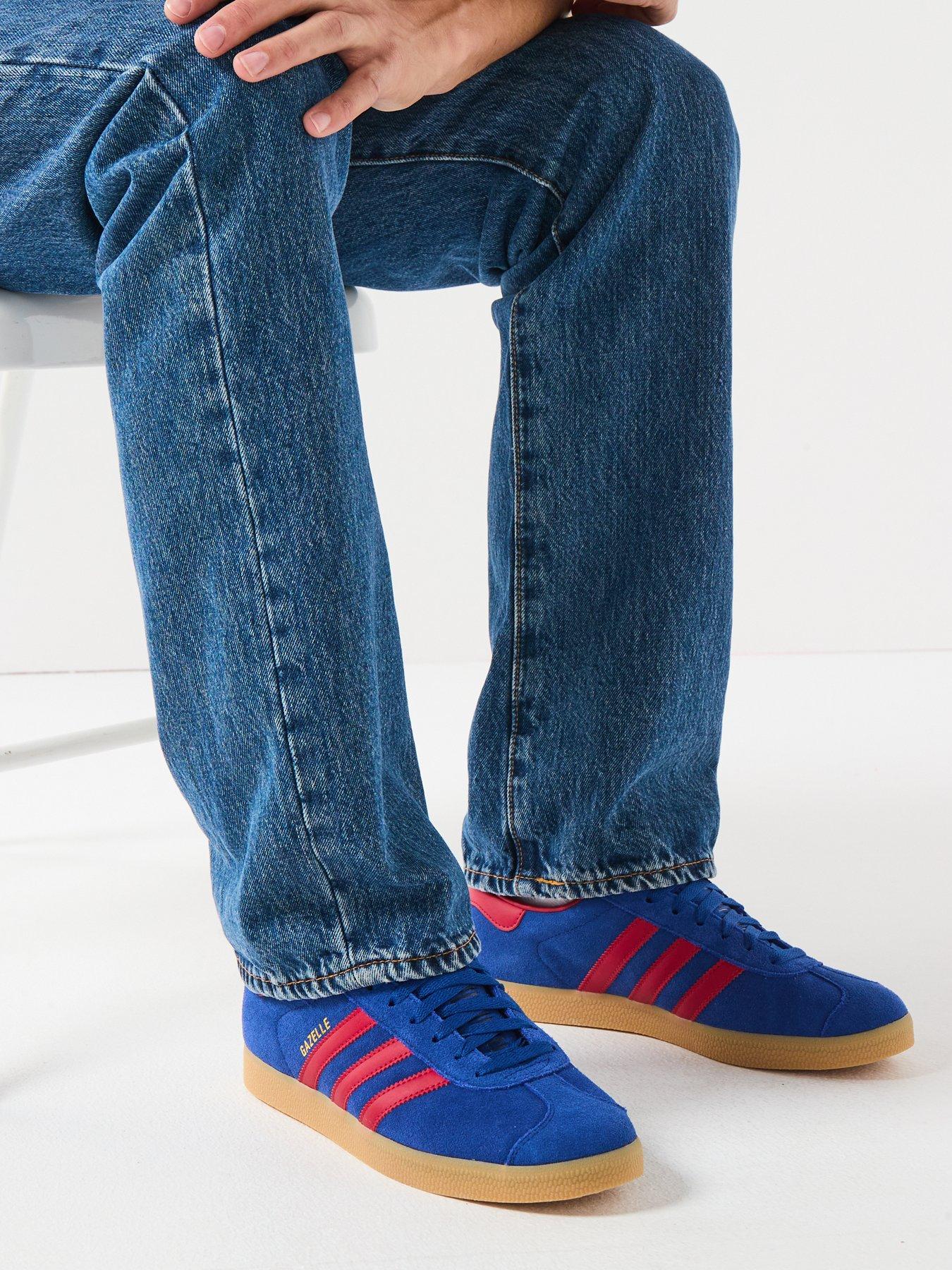 undefined Men's Gazelle Trainers - Blue/red
