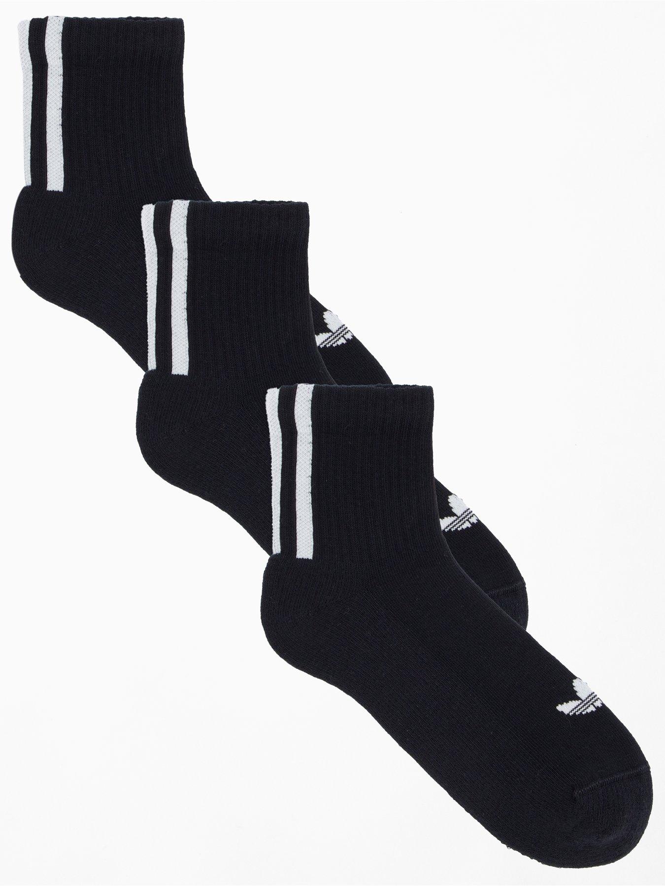 adidas Originals Women's Ankle Frill Socks Pack Black Very
