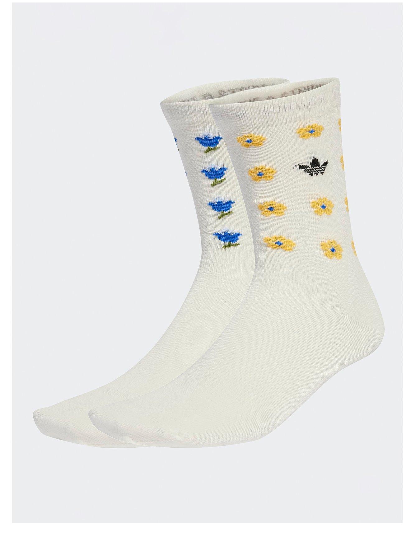 adidas Originals Women's Liberty Crew Socks 2 Pack - Off White