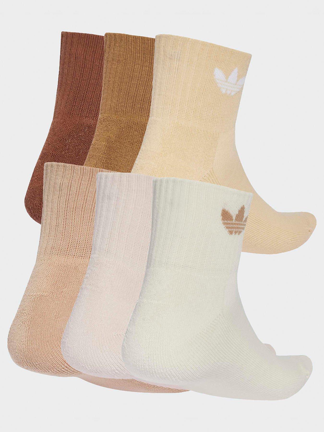 Image 2 of 4 of adidas Originals Womens Crew Socks 6 Pack - Cream/white
