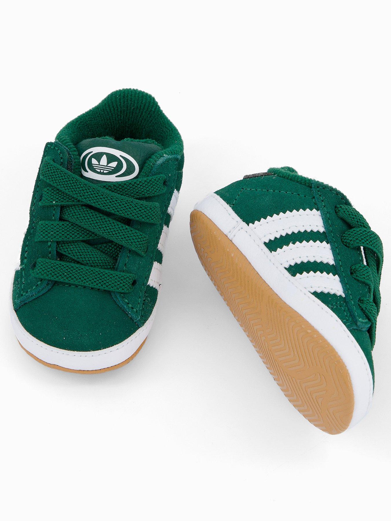 adidas Originals Crib Campus 00S Trainers, Dark Green, Size 5 Younger
