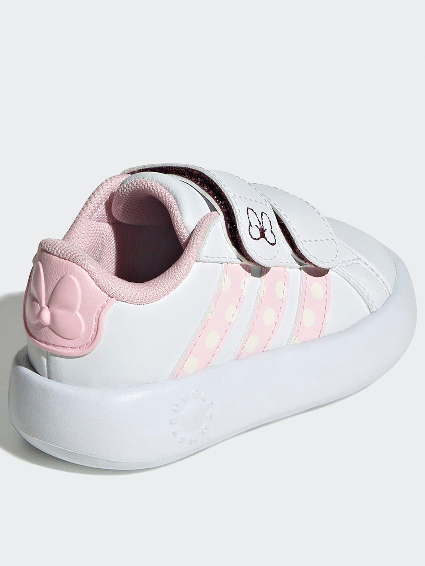 Image 3 of 7 of adidas Sportswear Infant Grandourt Minnie Velcro Trainers - White/Pink