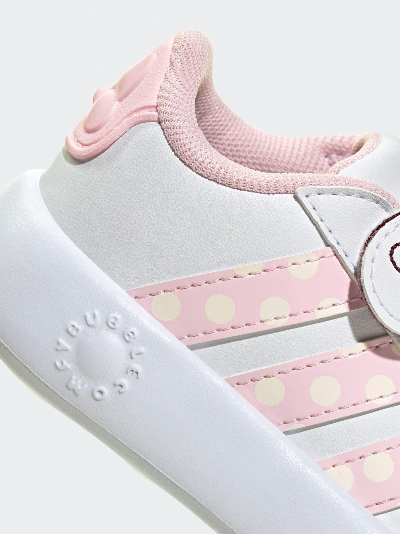 Image 6 of 7 of adidas Sportswear Infant Grandourt Minnie Velcro Trainers - White/Pink