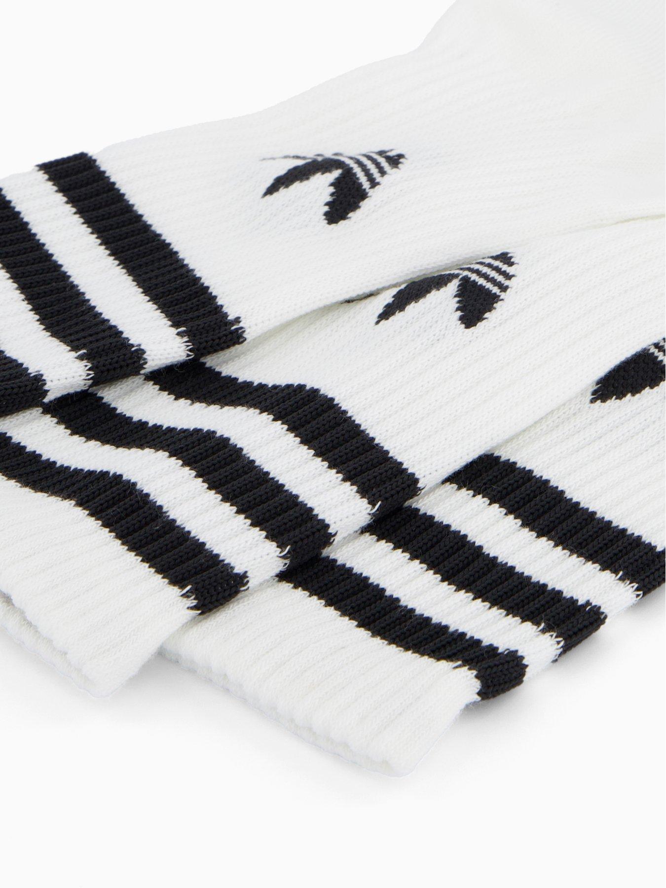 adidas Originals Unisex Stripe Crew Socks Pack Off White Very