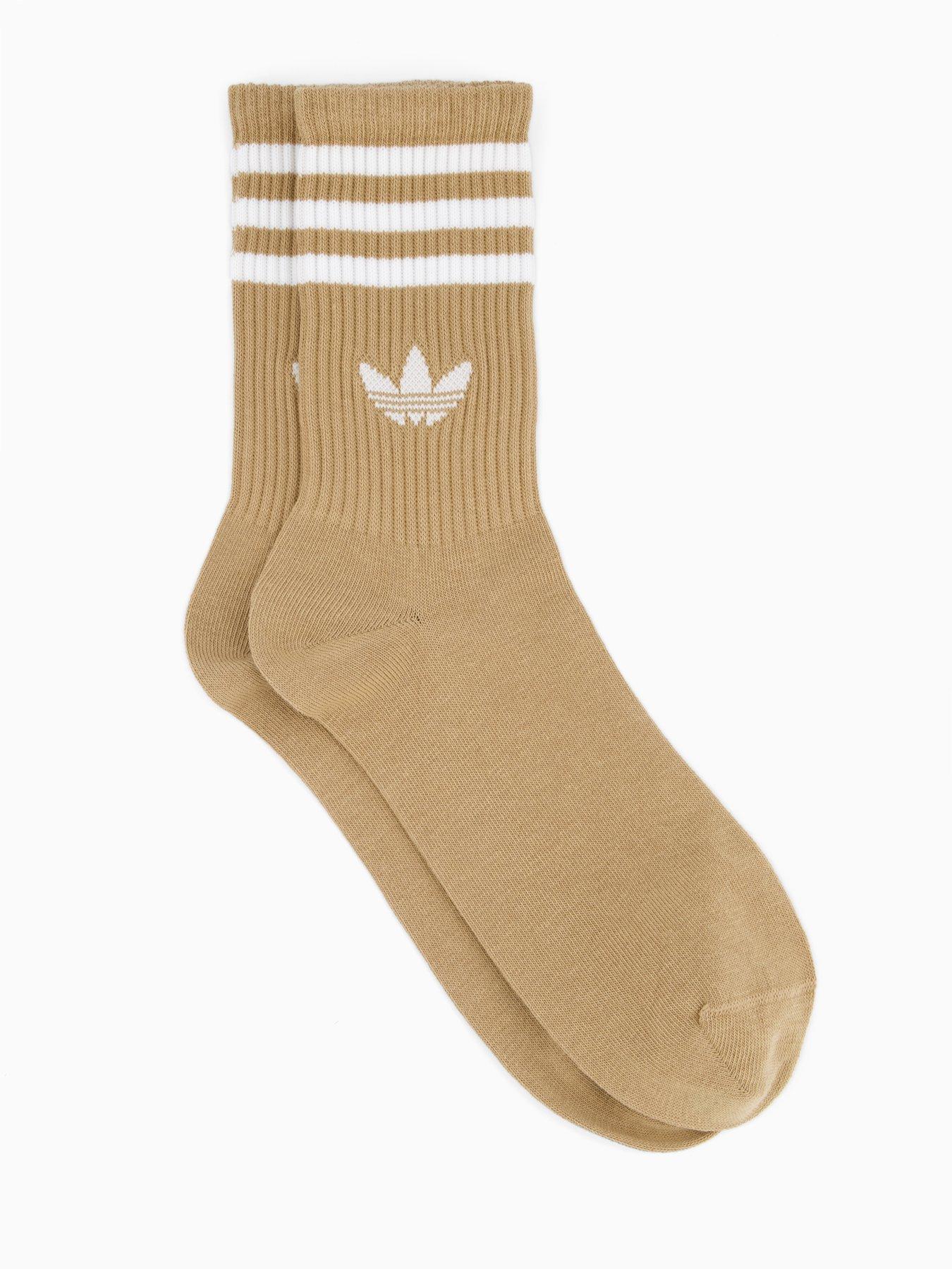 Image 2 of 4 of adidas Originals Unisex 3 Stripe Crew Socks 3 Pack - Blue
