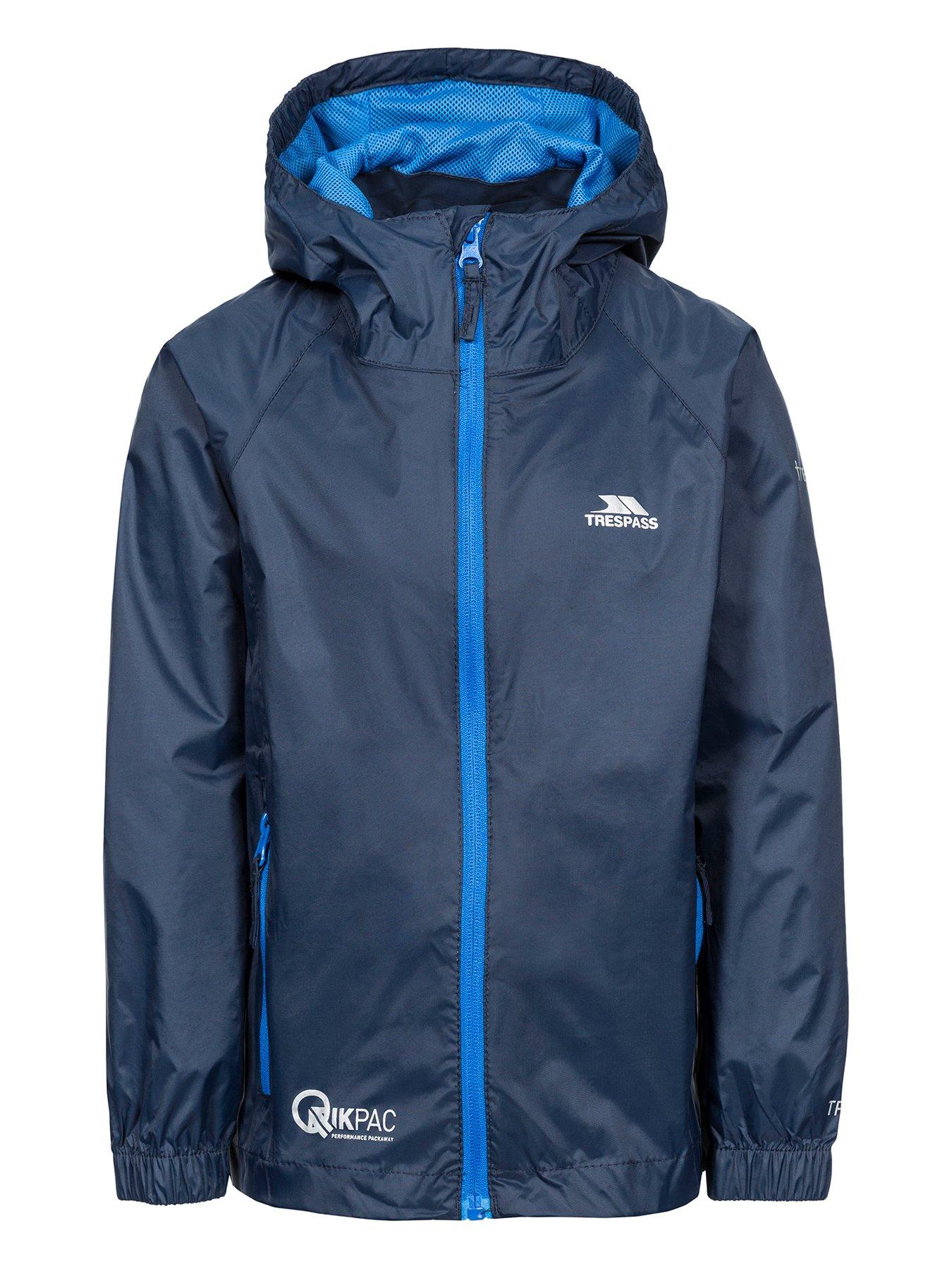 undefined Kids Qikpac Jacket Unisex Packaway Jacket Tp75 - Navy