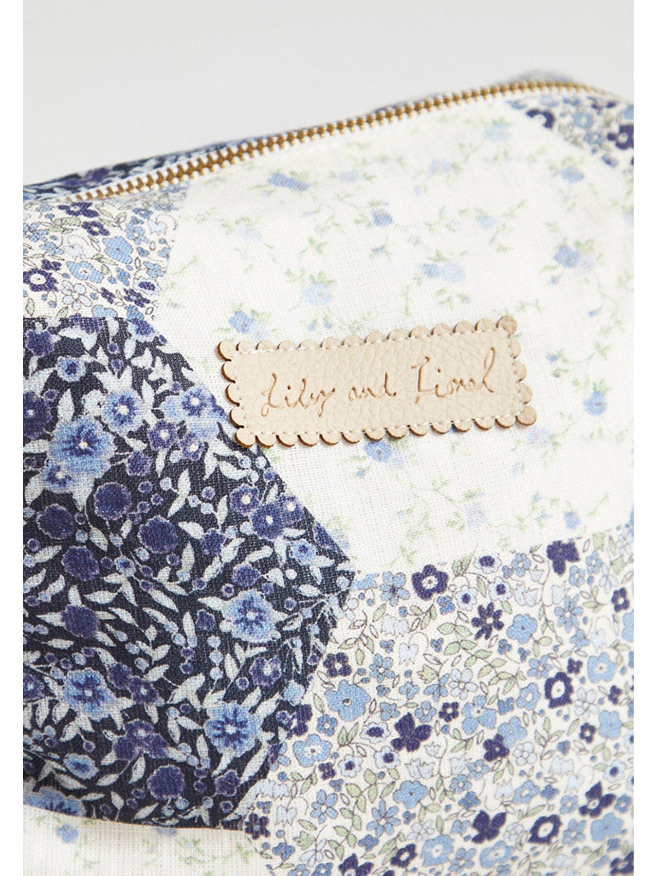 Image 2 of 4 of Lily & Lionel Nola Aster Print Wash Bag  - Blue