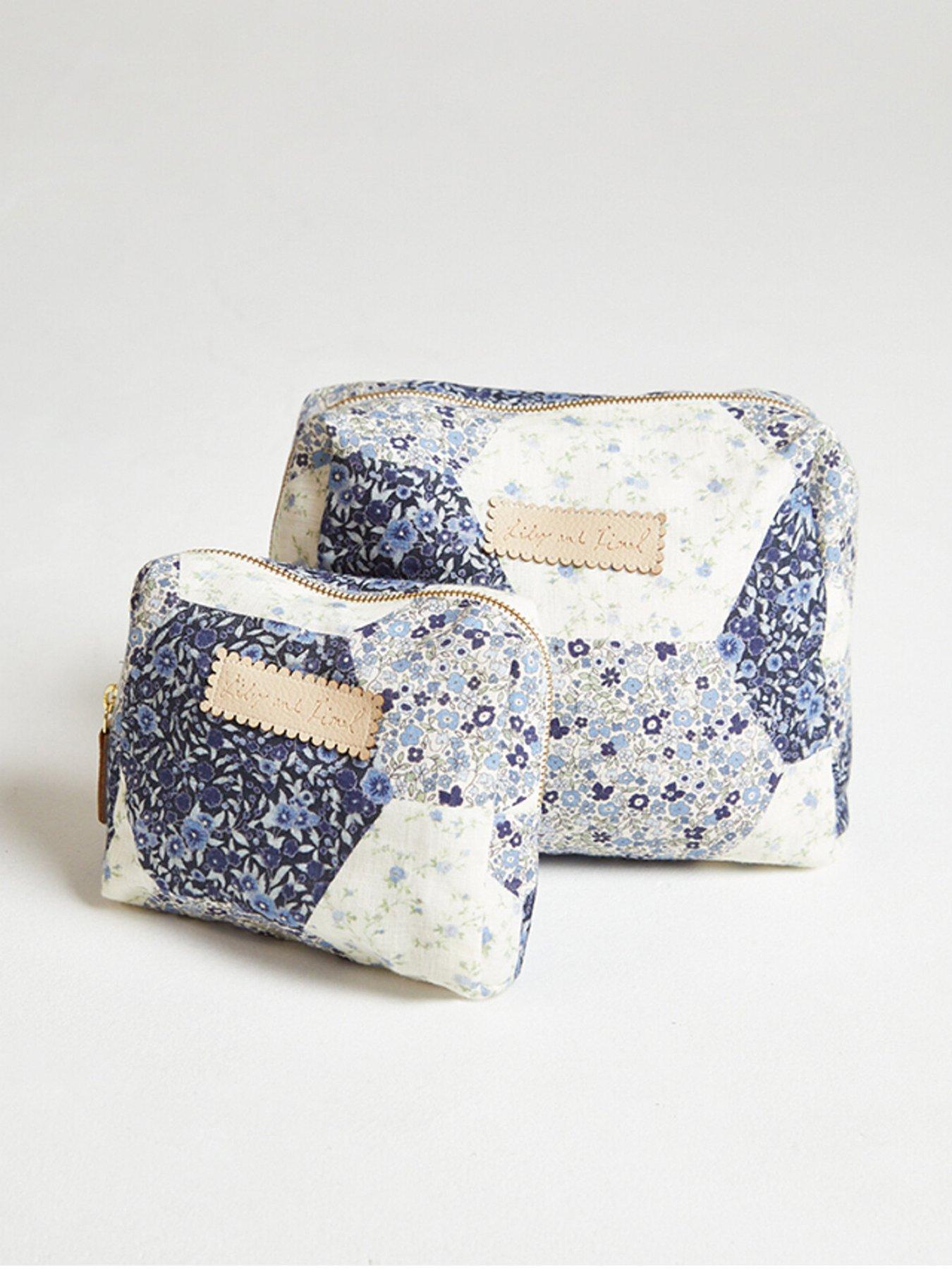 Image 3 of 4 of Lily & Lionel Nola Aster Print Wash Bag  - Blue